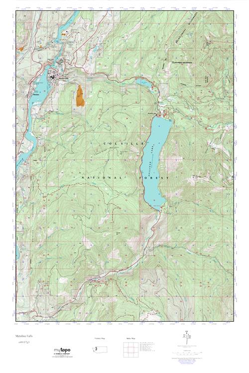 MyTopo Metaline Falls, Washington USGS Quad Topo Map