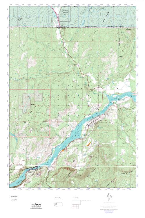 MyTopo Northport, Washington USGS Quad Topo Map