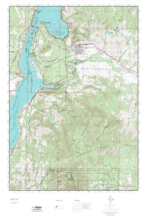 MyTopo Kettle Falls, Washington USGS Quad Topo Map