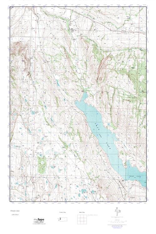 MyTopo Omak Lake, Washington USGS Quad Topo Map