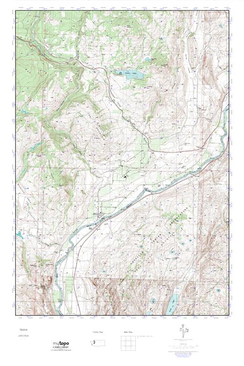 MyTopo Malott, Washington USGS Quad Topo Map