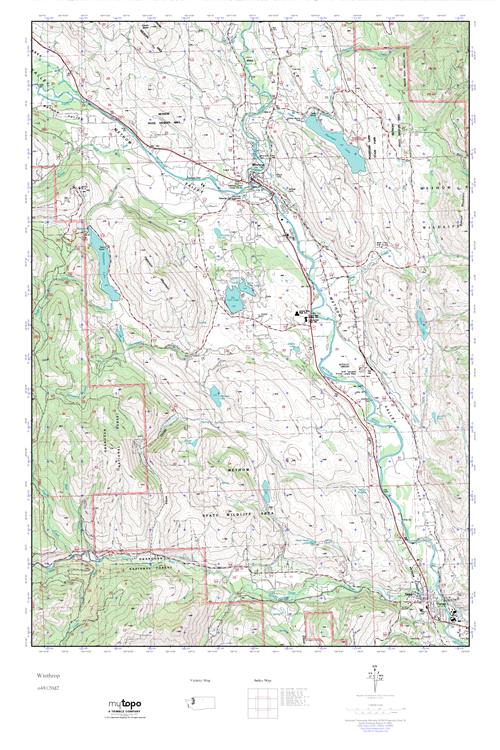 MyTopo Winthrop, Washington USGS Quad Topo Map