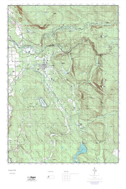 MyTopo Granite Falls, Washington USGS Quad Topo Map