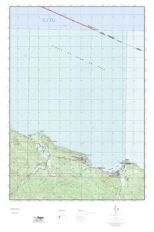 MyTopo Clallam Bay, Washington USGS Quad Topo Map