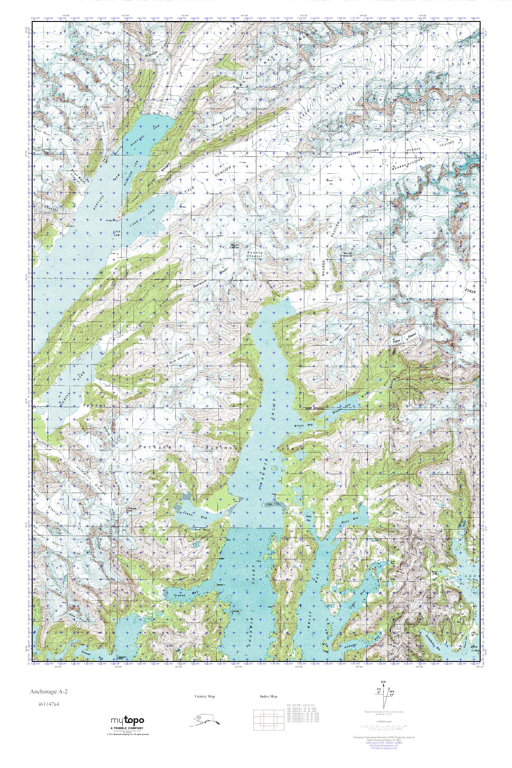 MyTopo Anchorage A2, Alaska USGS Quad Topo Map