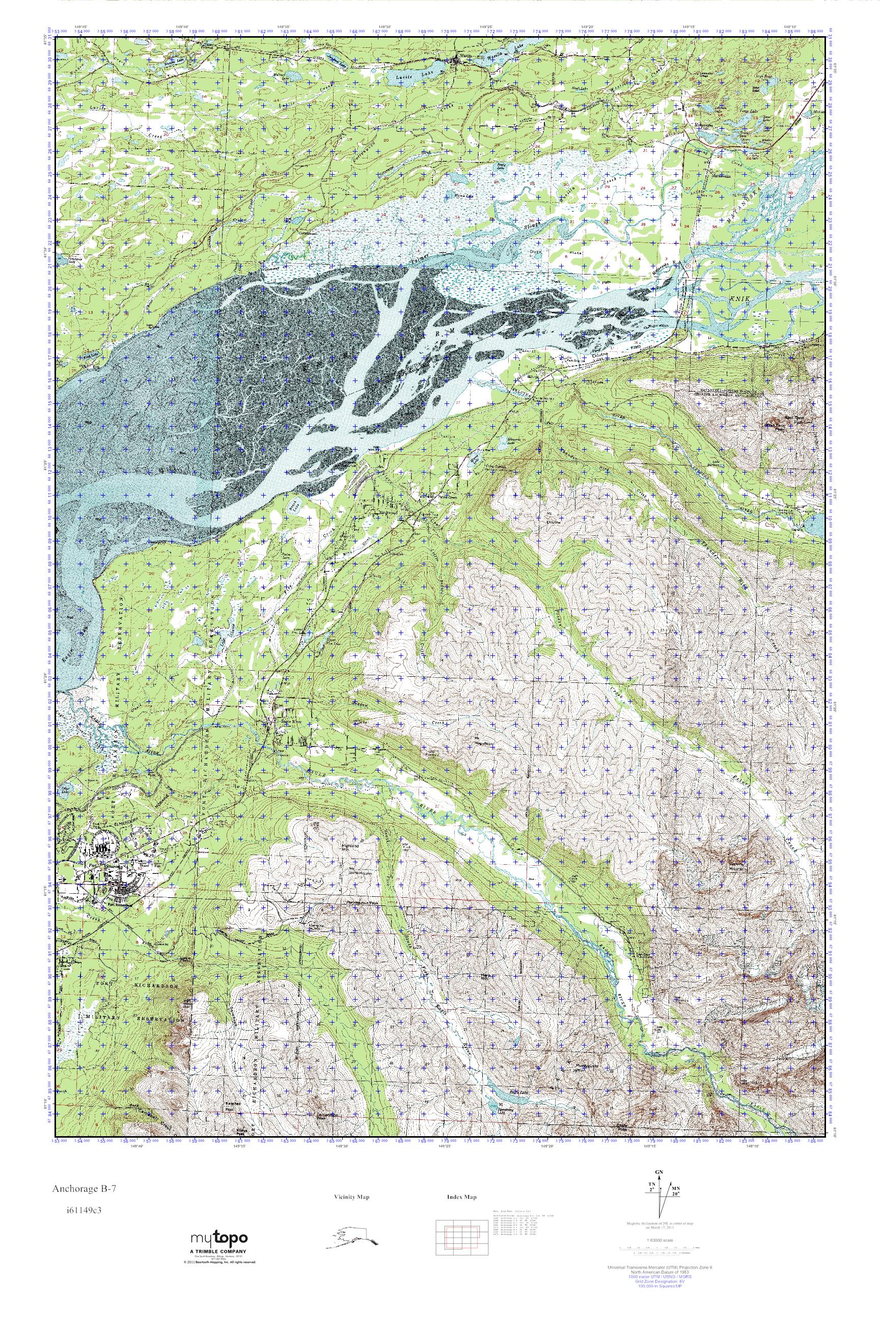 MyTopo Anchorage B7, Alaska USGS Quad Topo Map