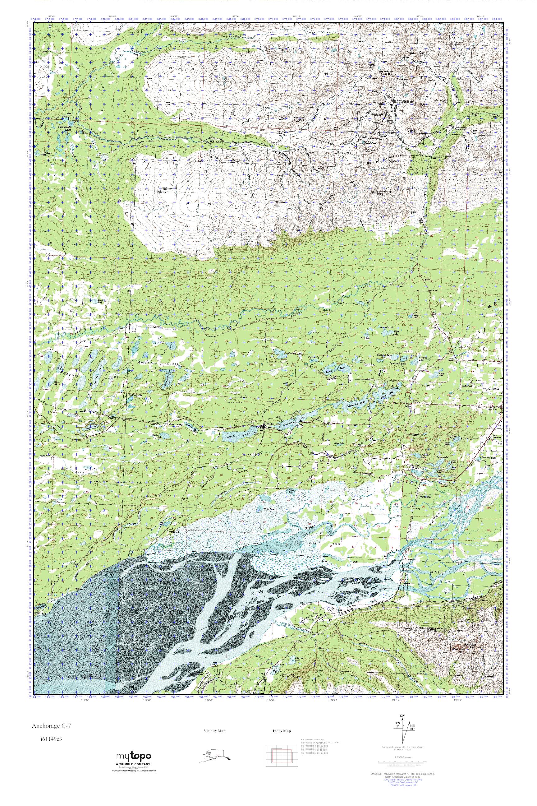 MyTopo Anchorage C7, Alaska USGS Quad Topo Map