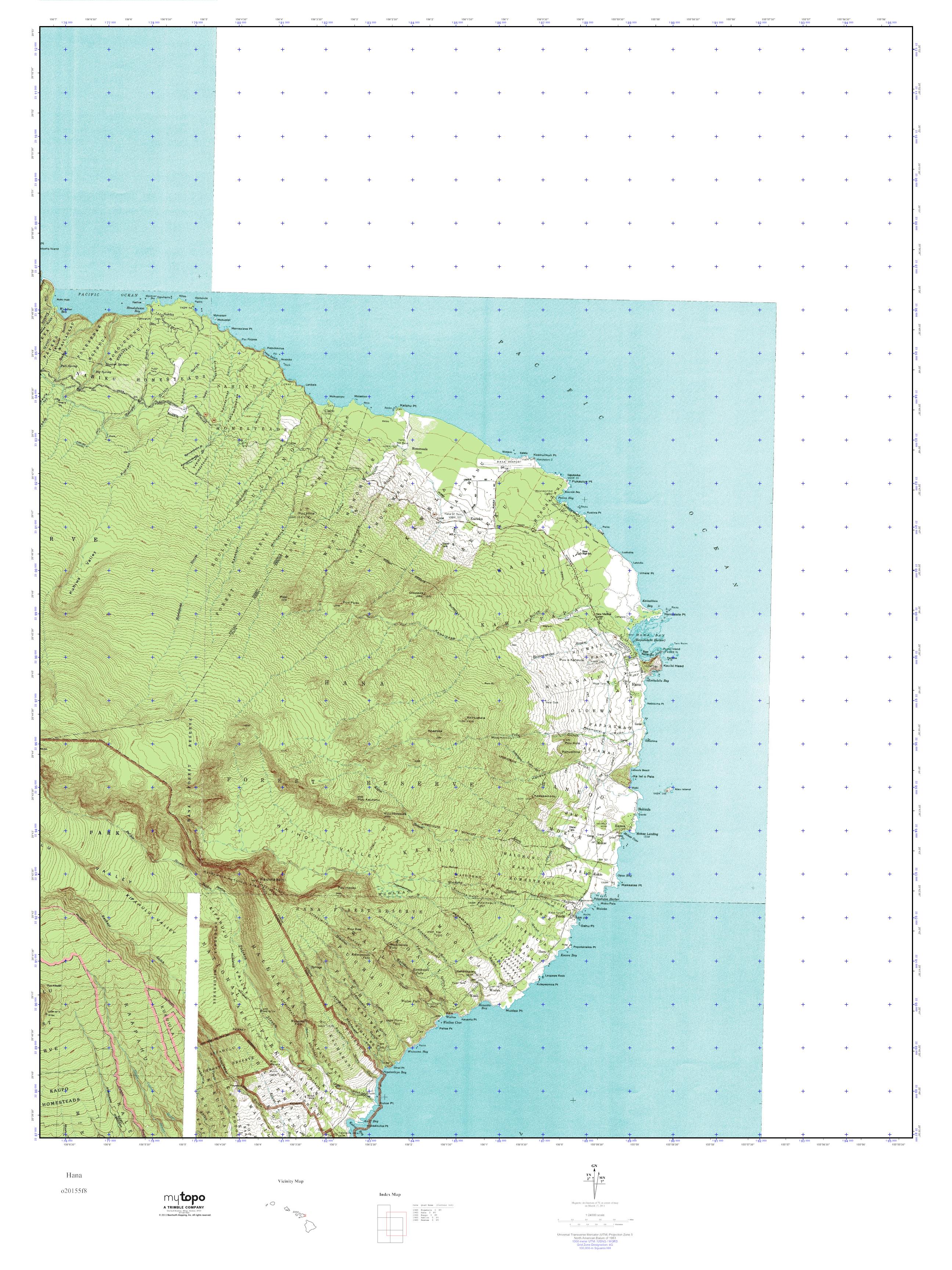 MyTopo Hana, Hawaii USGS Quad Topo Map