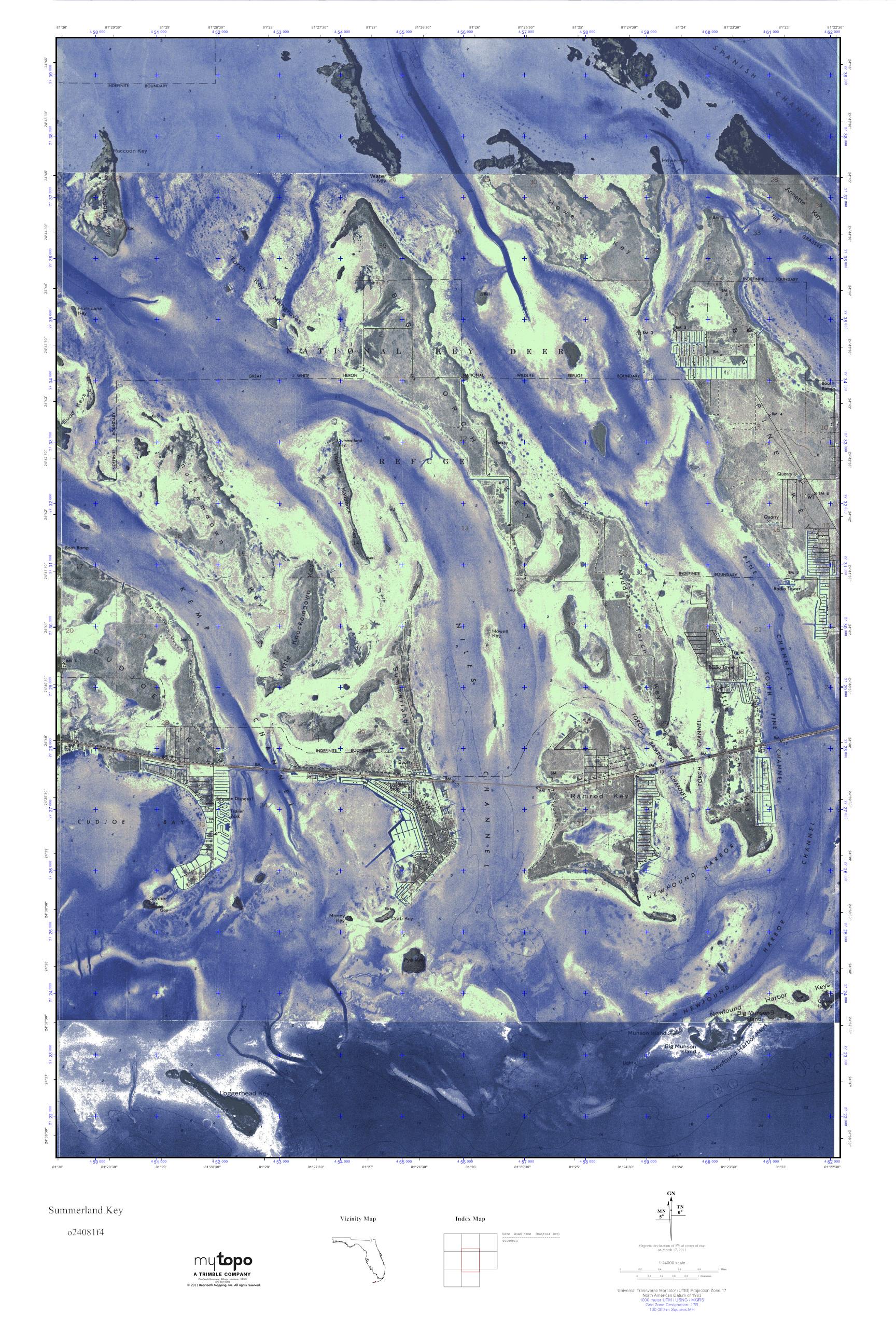 MyTopo Summerland Key, Florida USGS Quad Topo Map