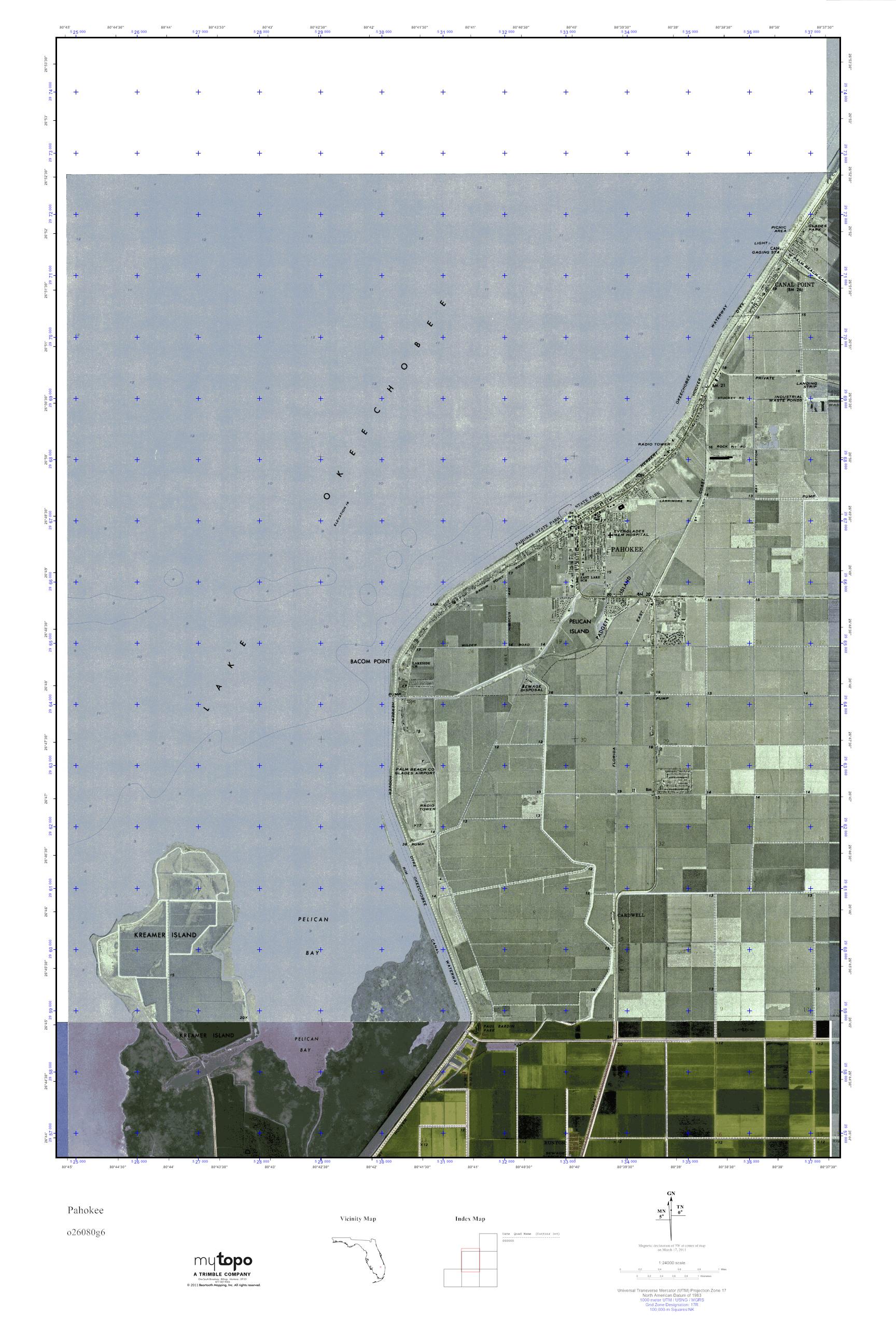 MyTopo Pahokee, Florida USGS Quad Topo Map