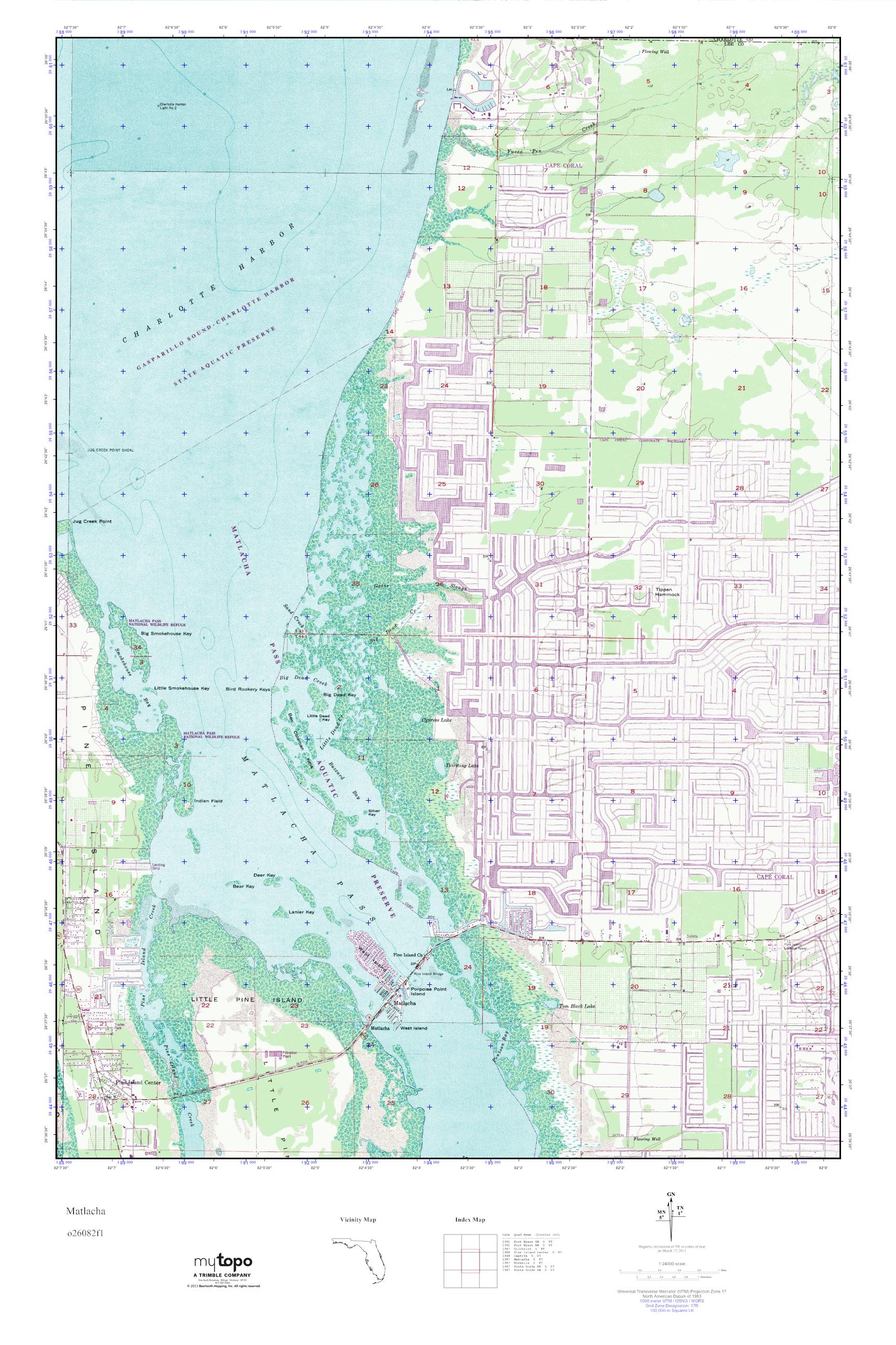 MyTopo Matlacha, Florida USGS Quad Topo Map