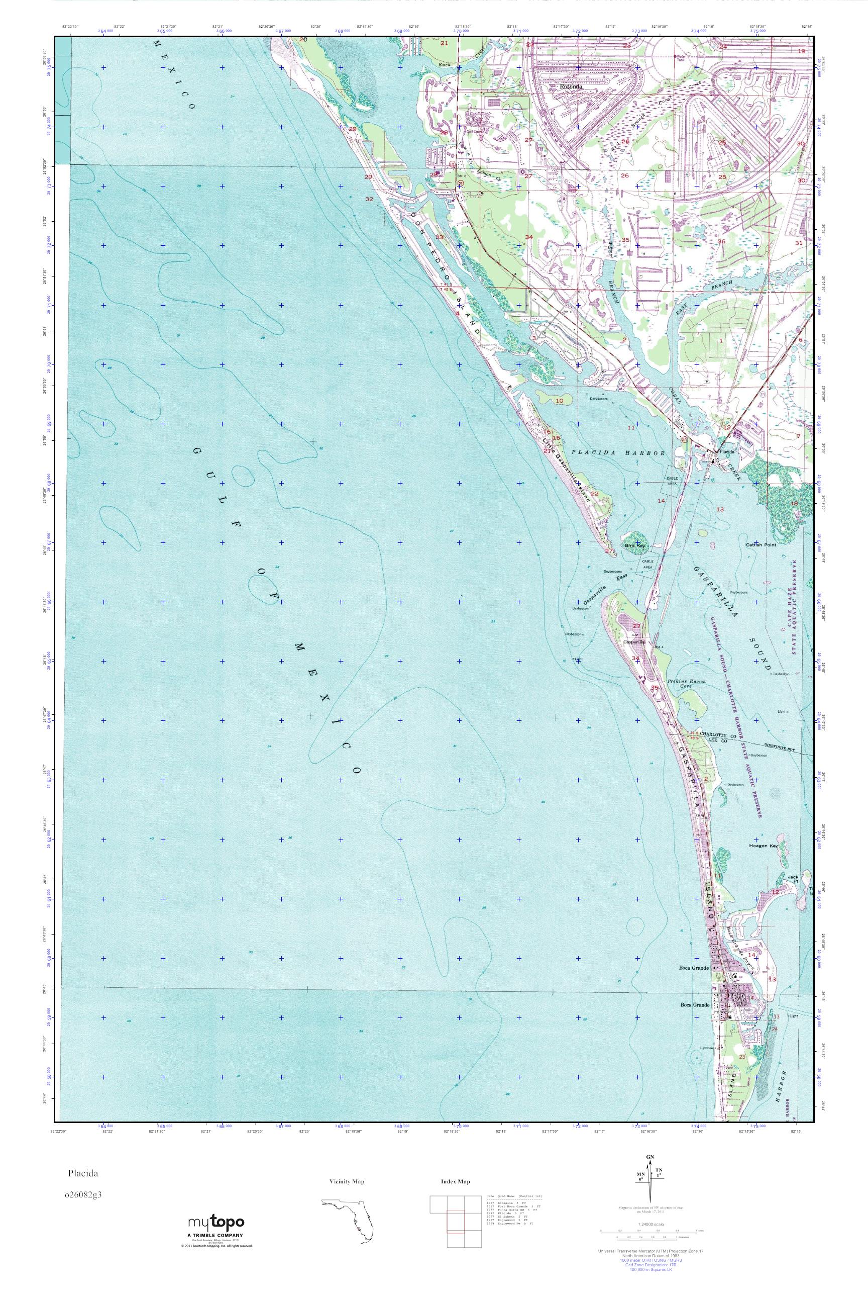 MyTopo Placida, Florida USGS Quad Topo Map