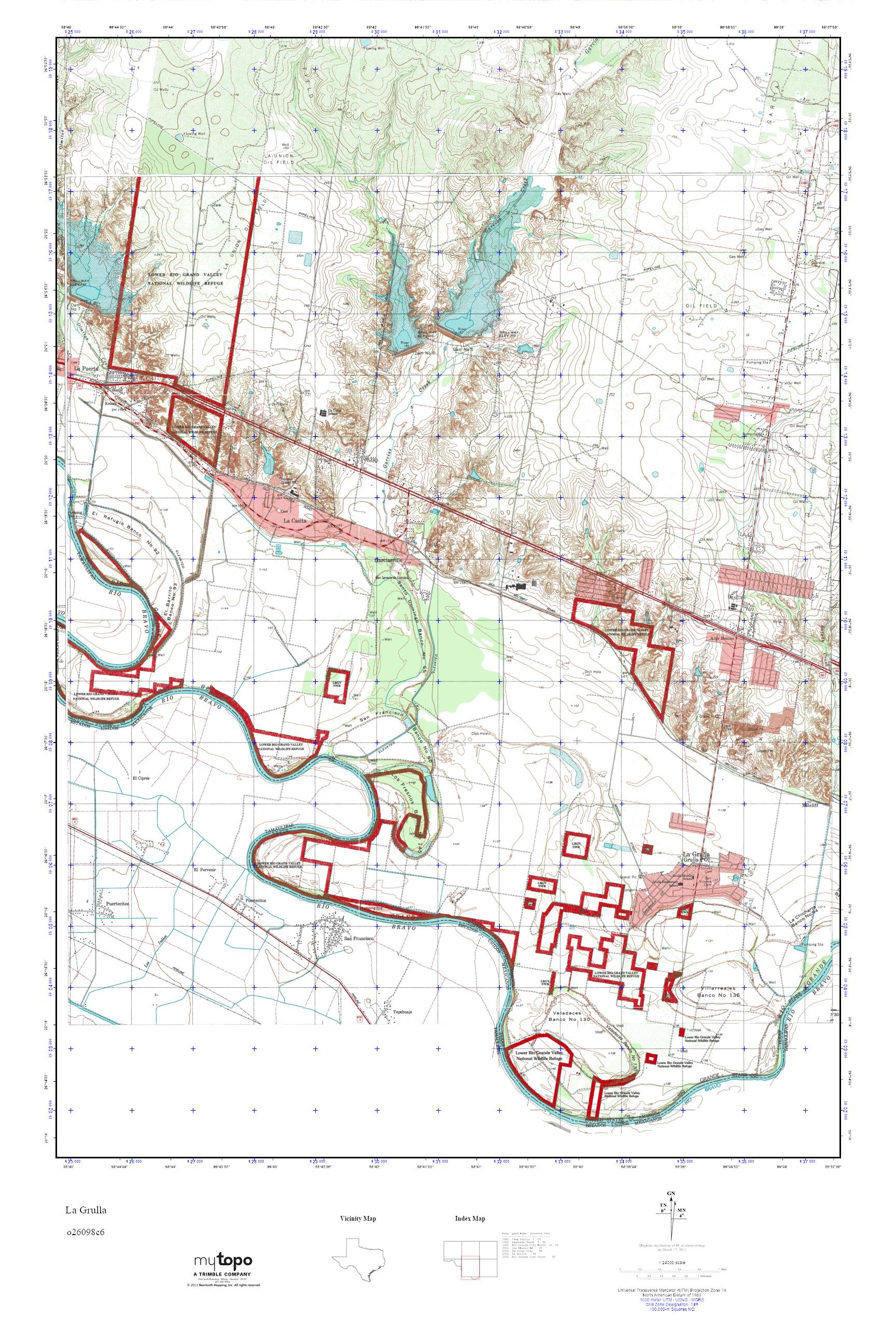 MyTopo La Grulla, Texas USGS Quad Topo Map