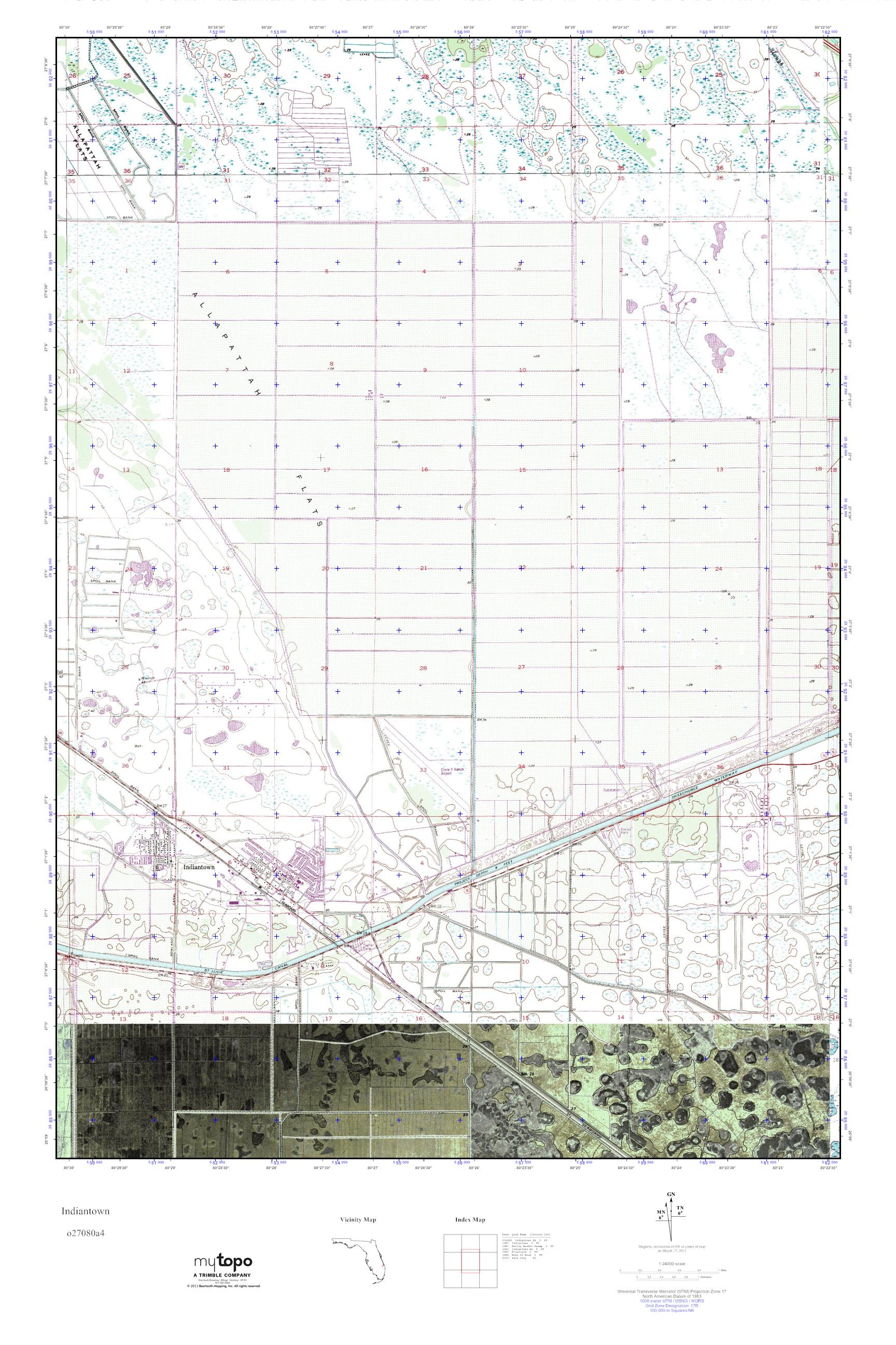 MyTopo Indiantown Florida USGS - O27080a4 