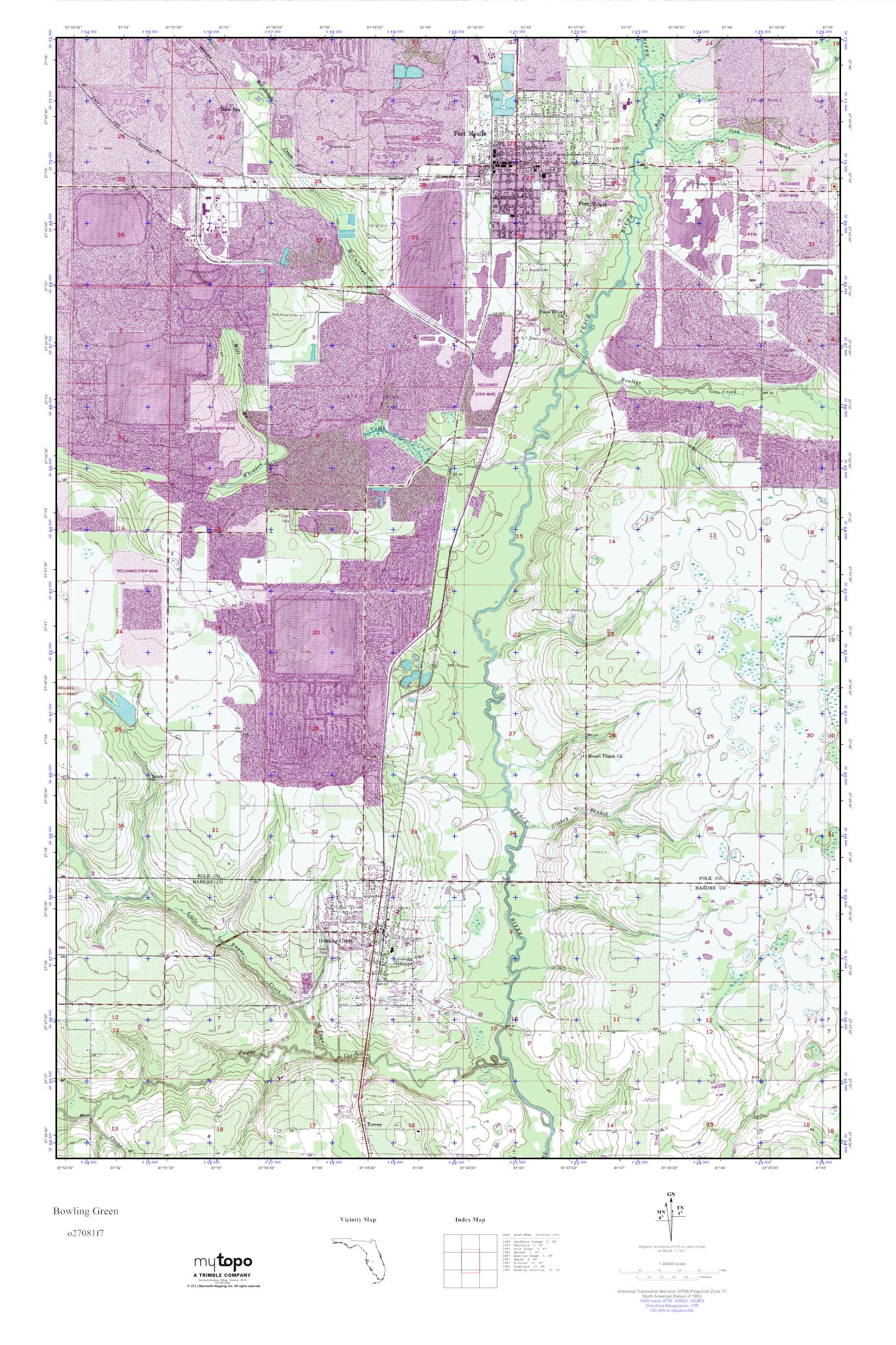 MyTopo Bowling Green Florida USGS - O27081f7