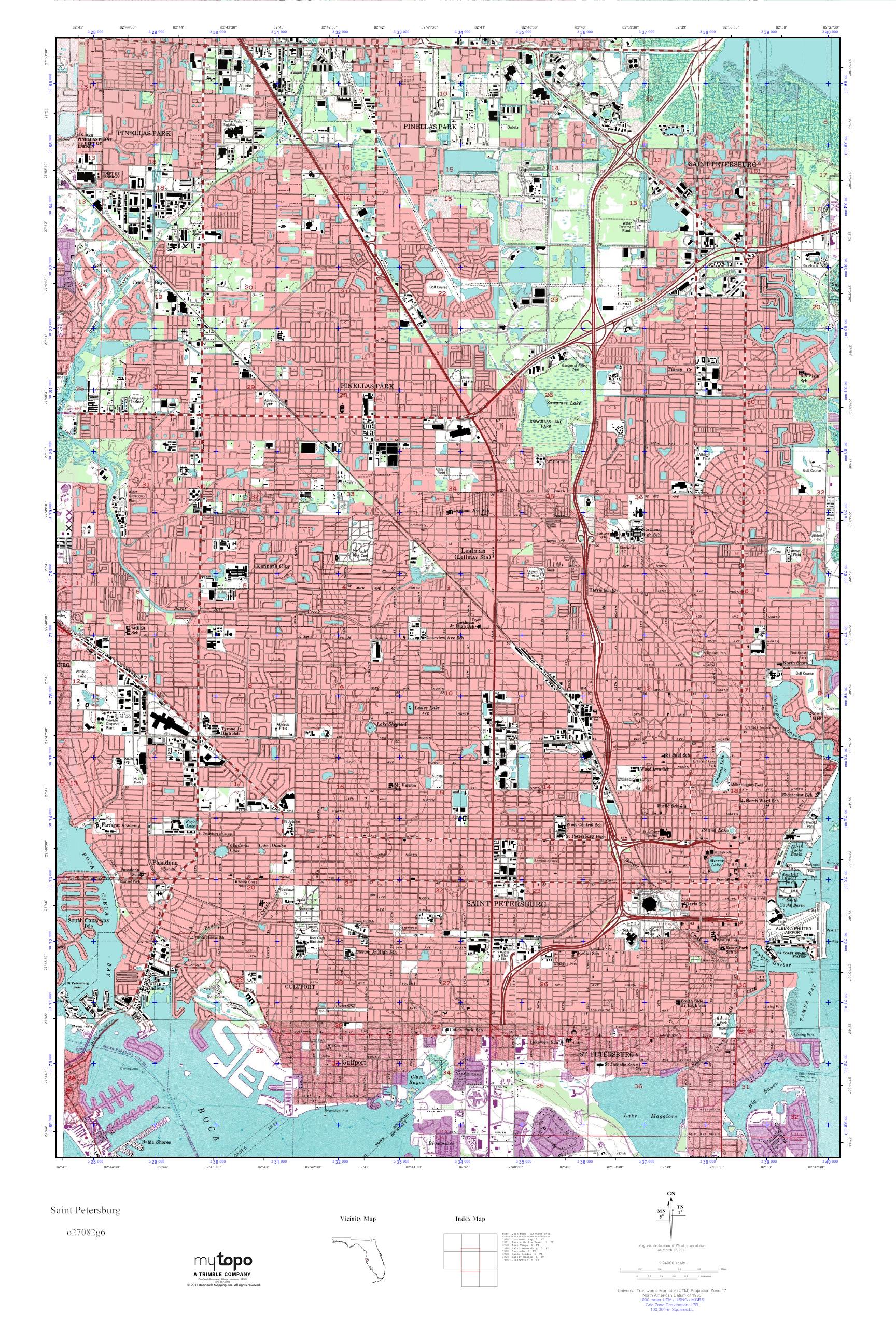 mytopo-saint-petersburg-florida-usgs-quad-topo-map