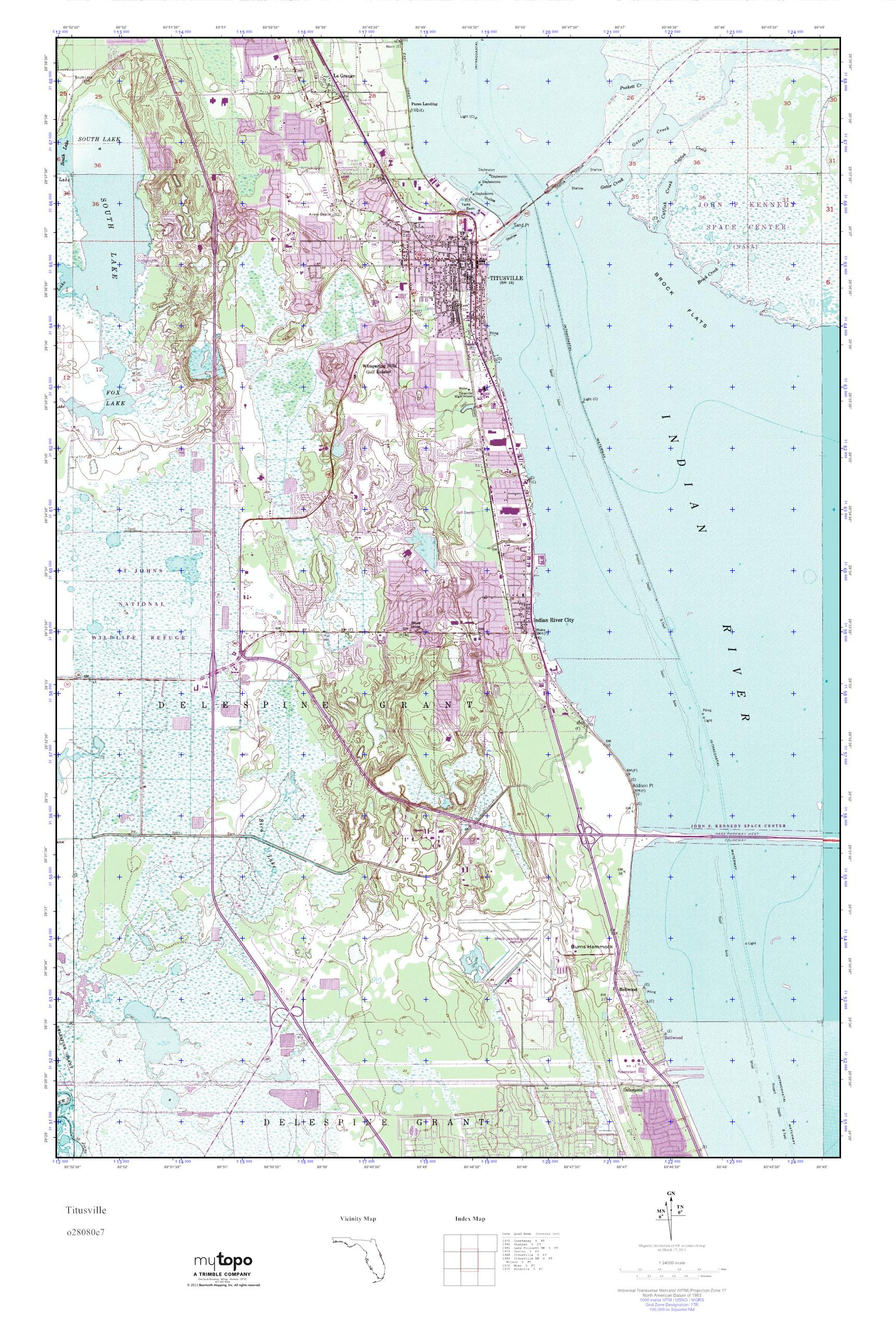 MyTopo Titusville, Florida USGS Quad Topo Map