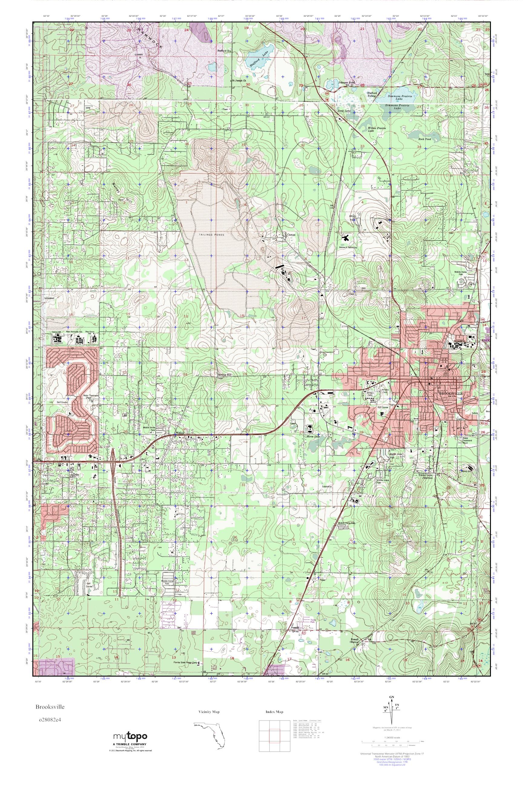 Map Of Brooksville Florida Area