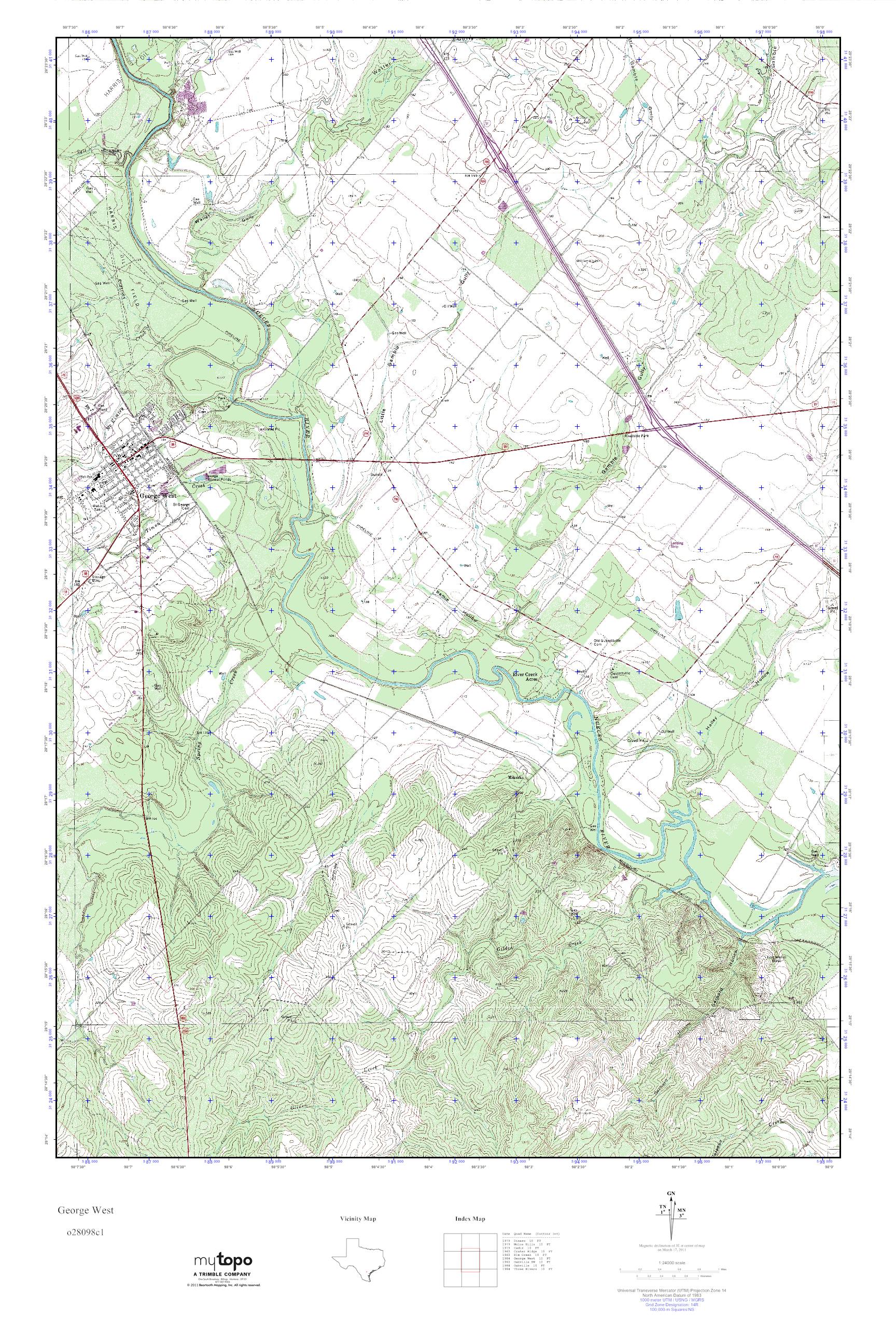 MyTopo West, Texas USGS Quad Topo Map