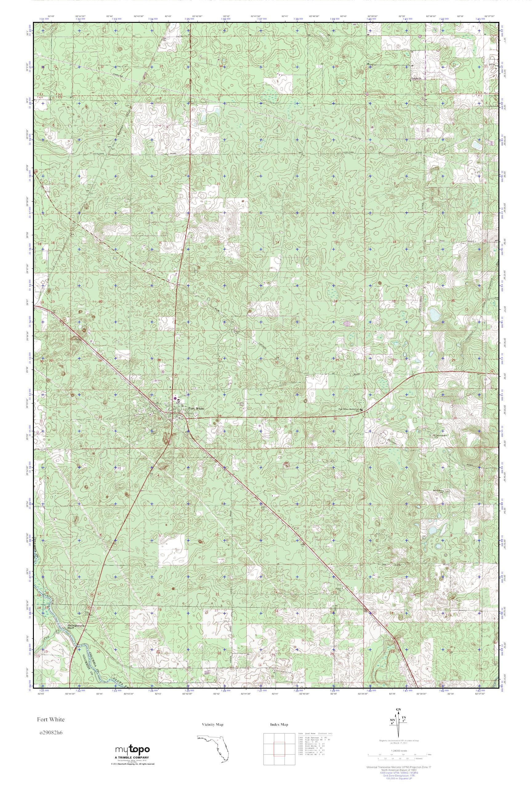 MyTopo Fort White Florida USGS - O29082h6