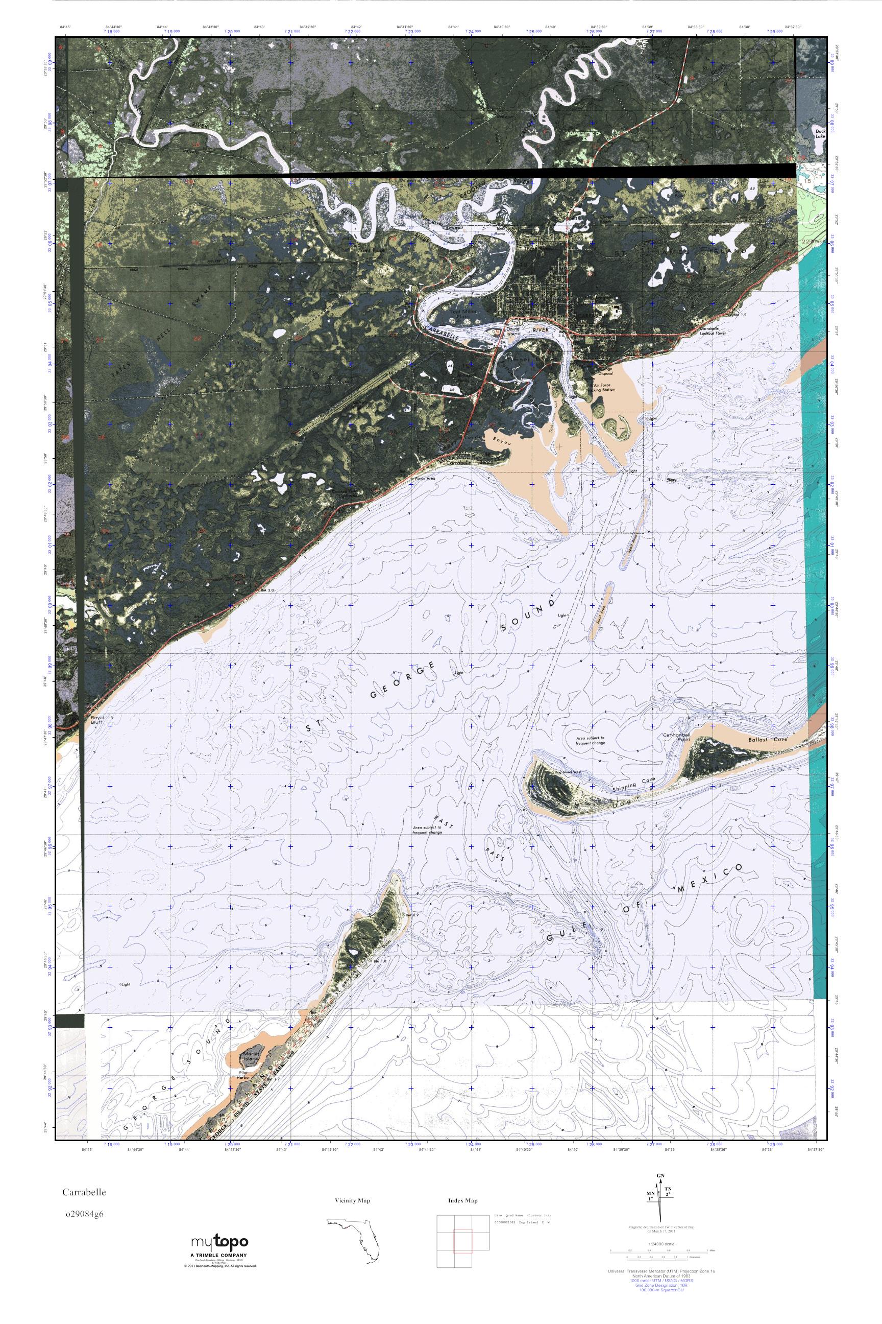 MyTopo Carrabelle Florida USGS - O29084g6 