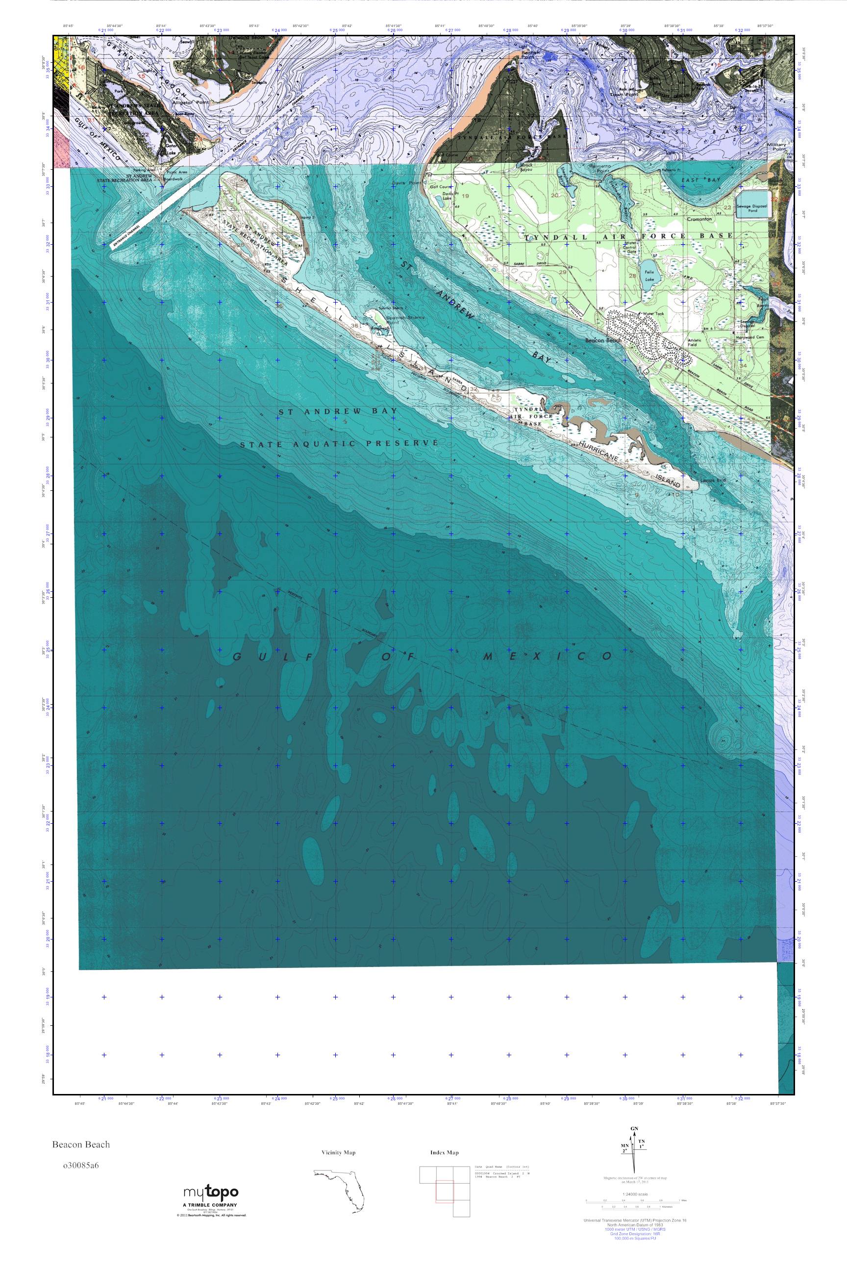 MyTopo Beacon Beach, Florida USGS Quad Topo Map