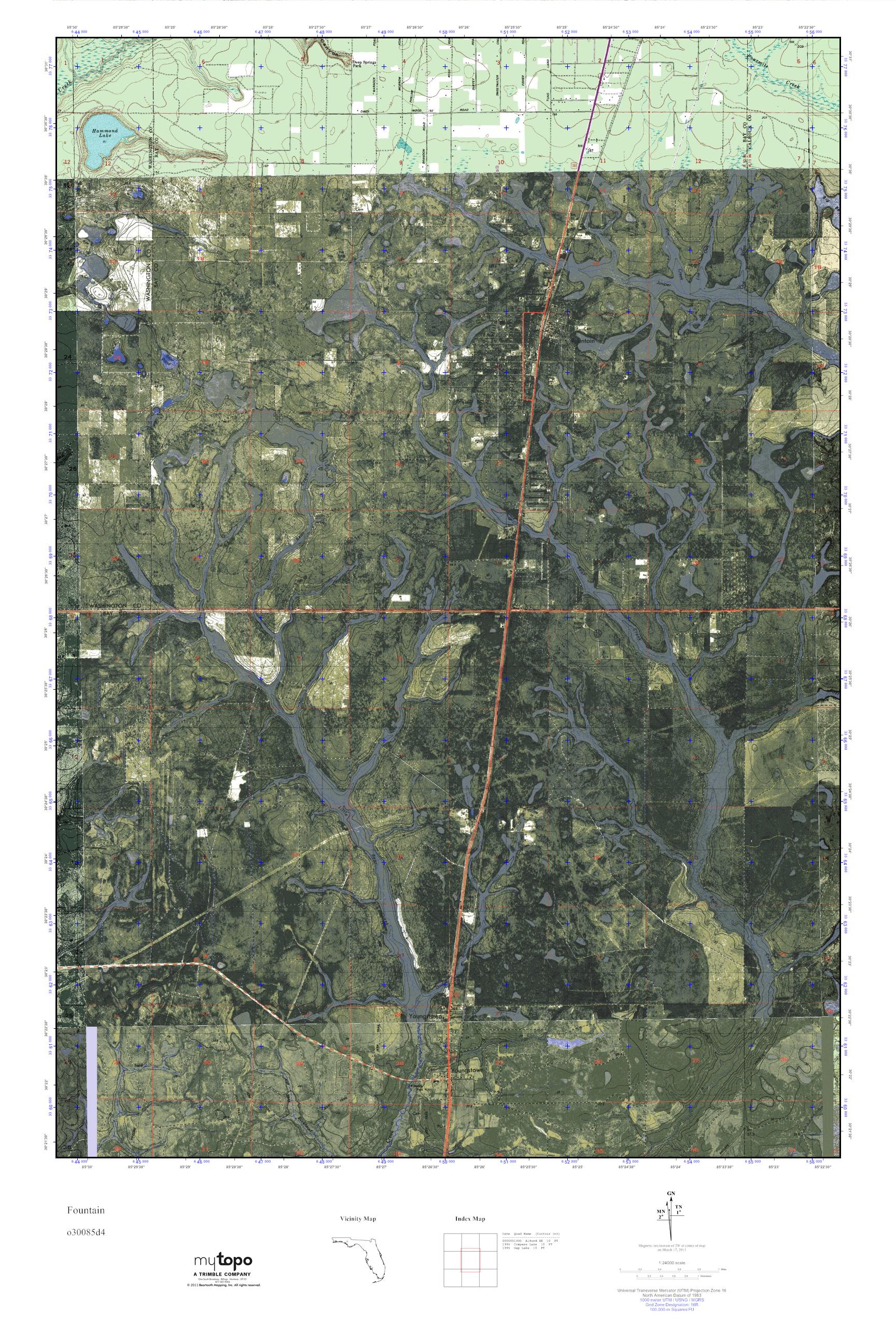 MyTopo Fountain, Florida USGS Quad Topo Map