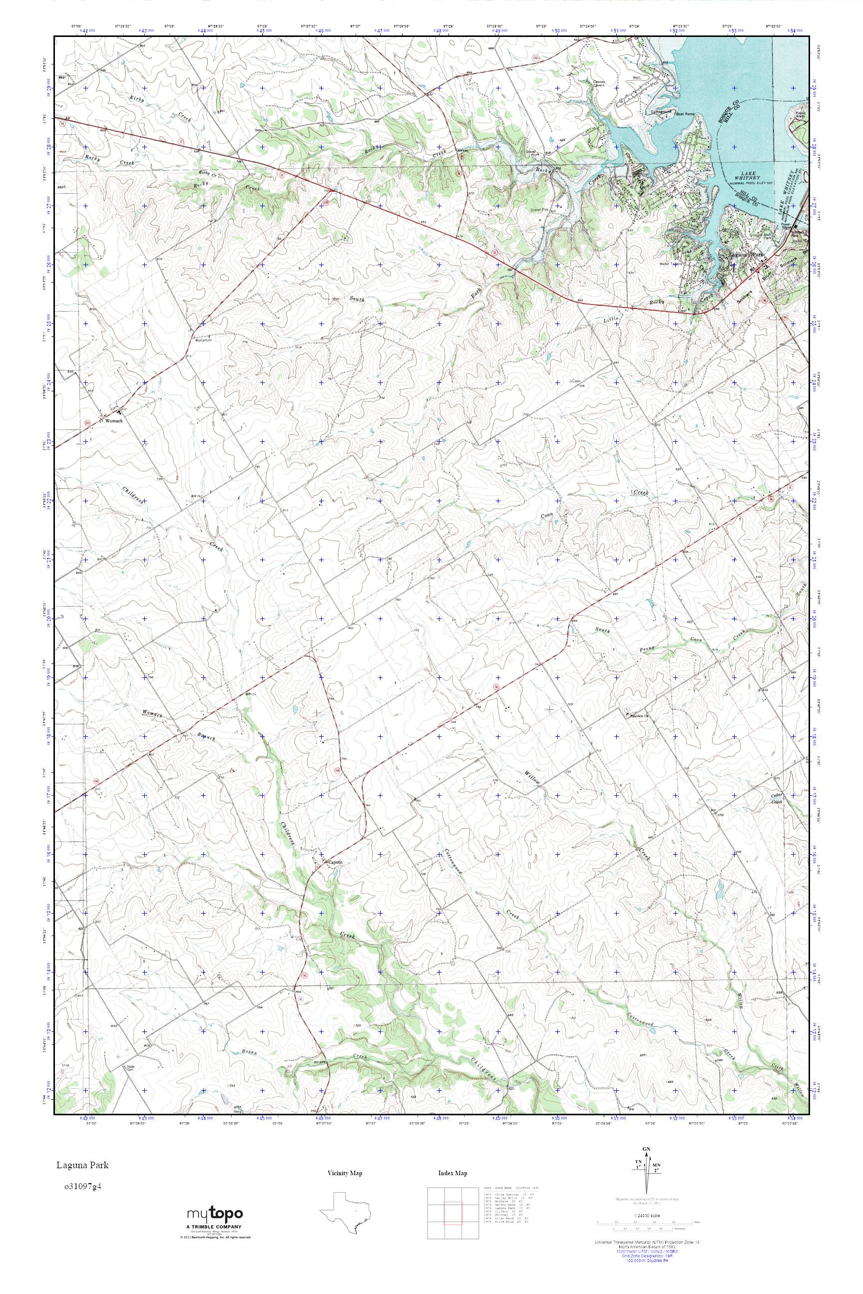 MyTopo Laguna Park, Texas USGS Quad Topo Map
