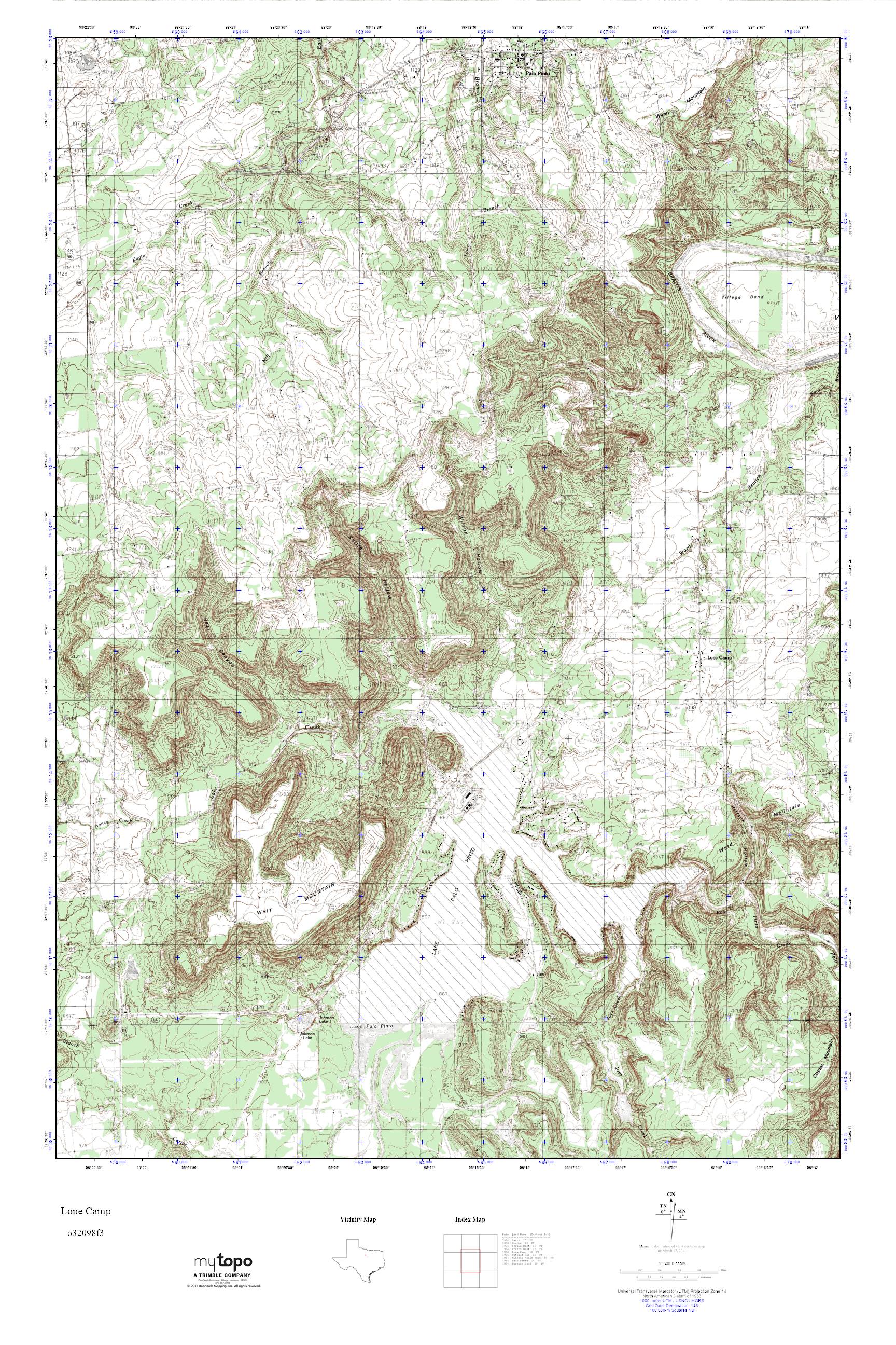 MyTopo Lone Camp, Texas USGS Quad Topo Map