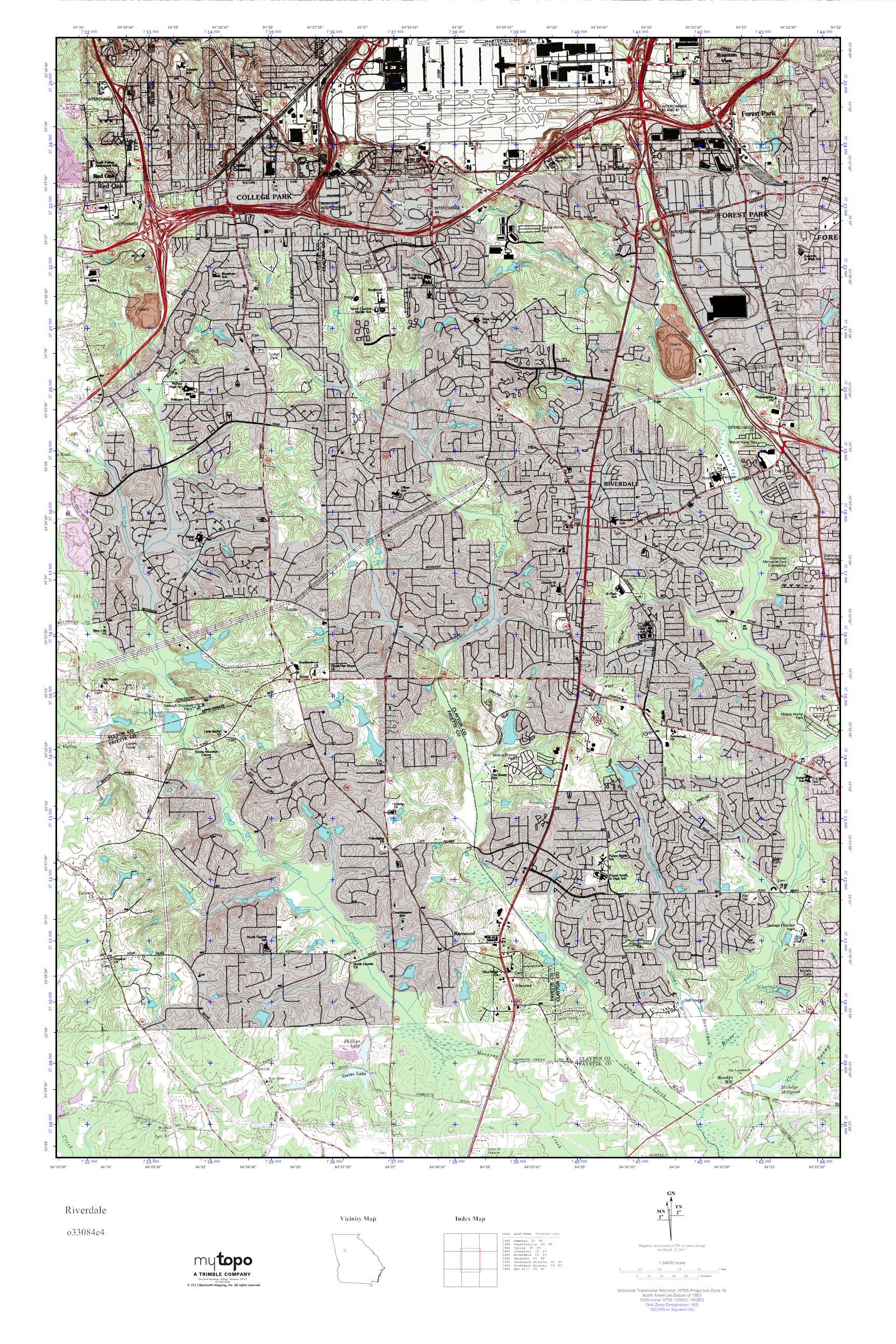 MyTopo Riverdale, USGS Quad Topo Map
