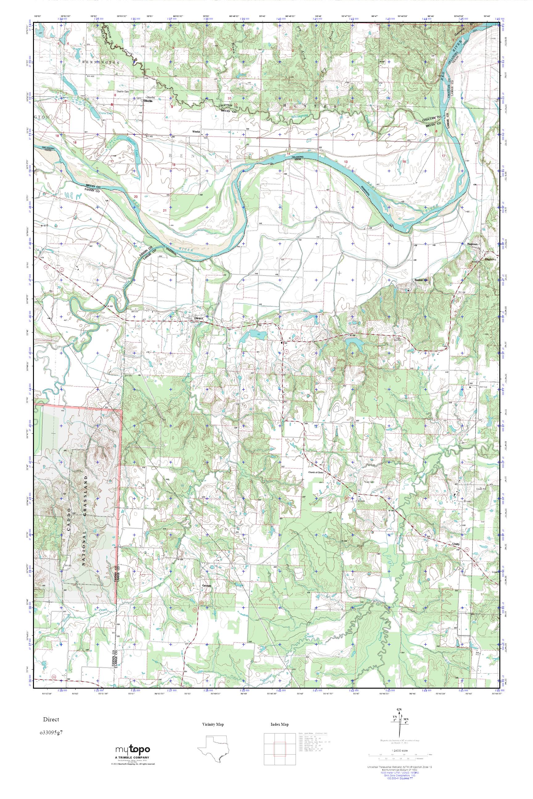 MyTopo Direct, Texas USGS Quad Topo Map