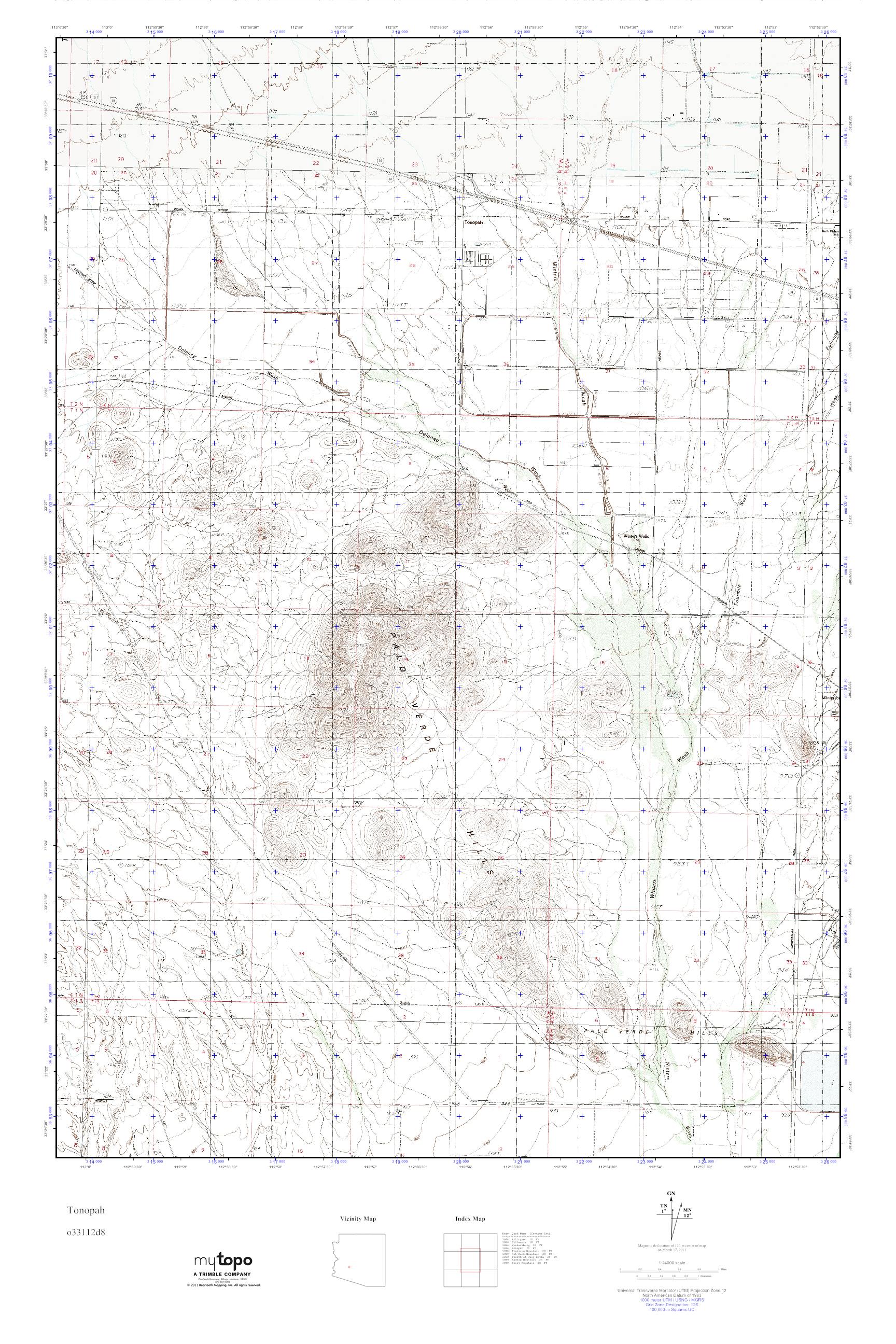 MyTopo Tonopah, Arizona USGS Quad Topo Map