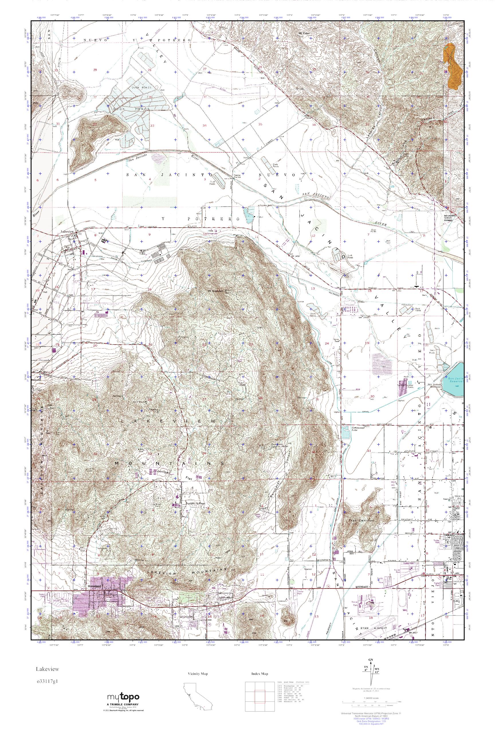 MyTopo Lakeview, California USGS Quad Topo Map