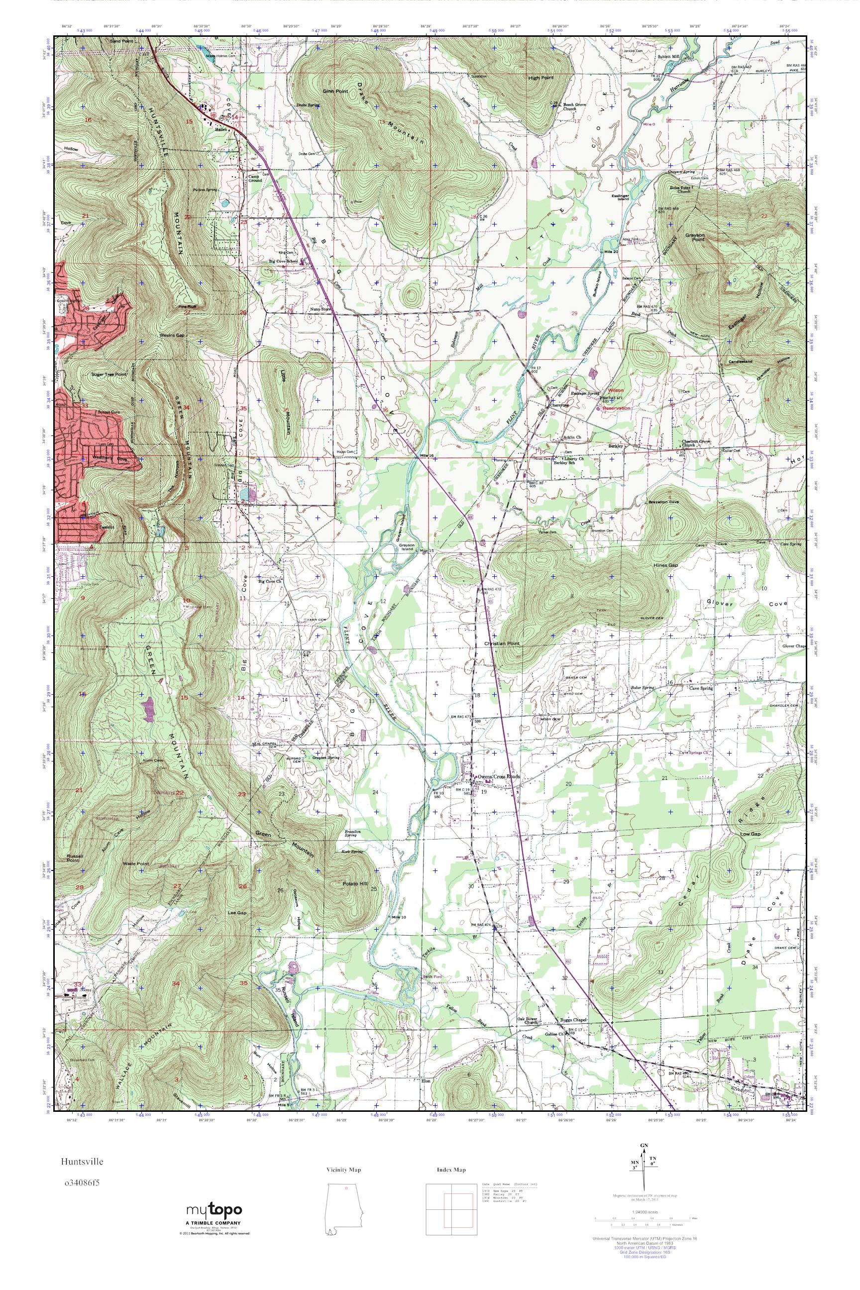 Street map South America Topo