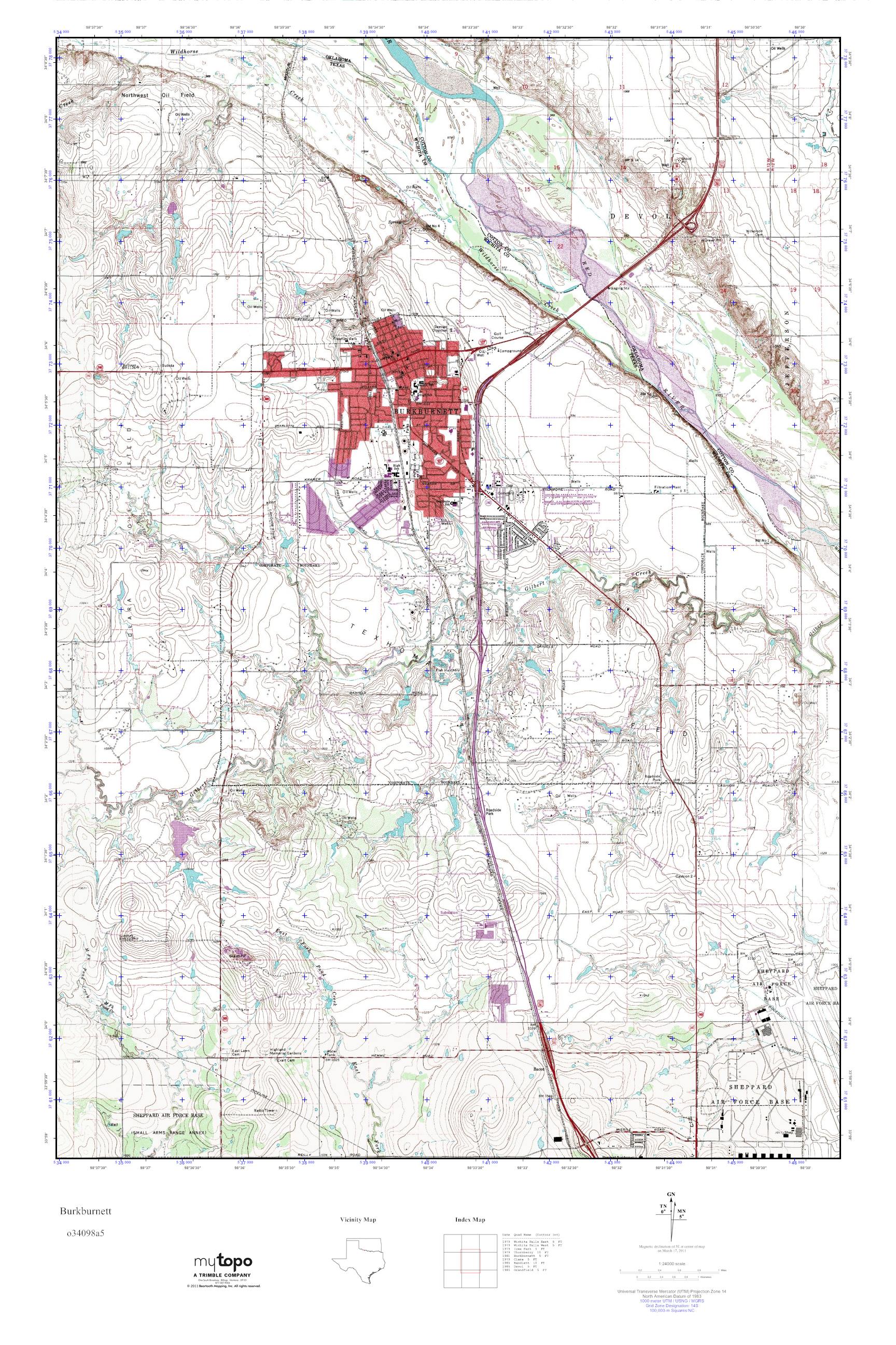 MyTopo Texas USGS Quad Topo Map