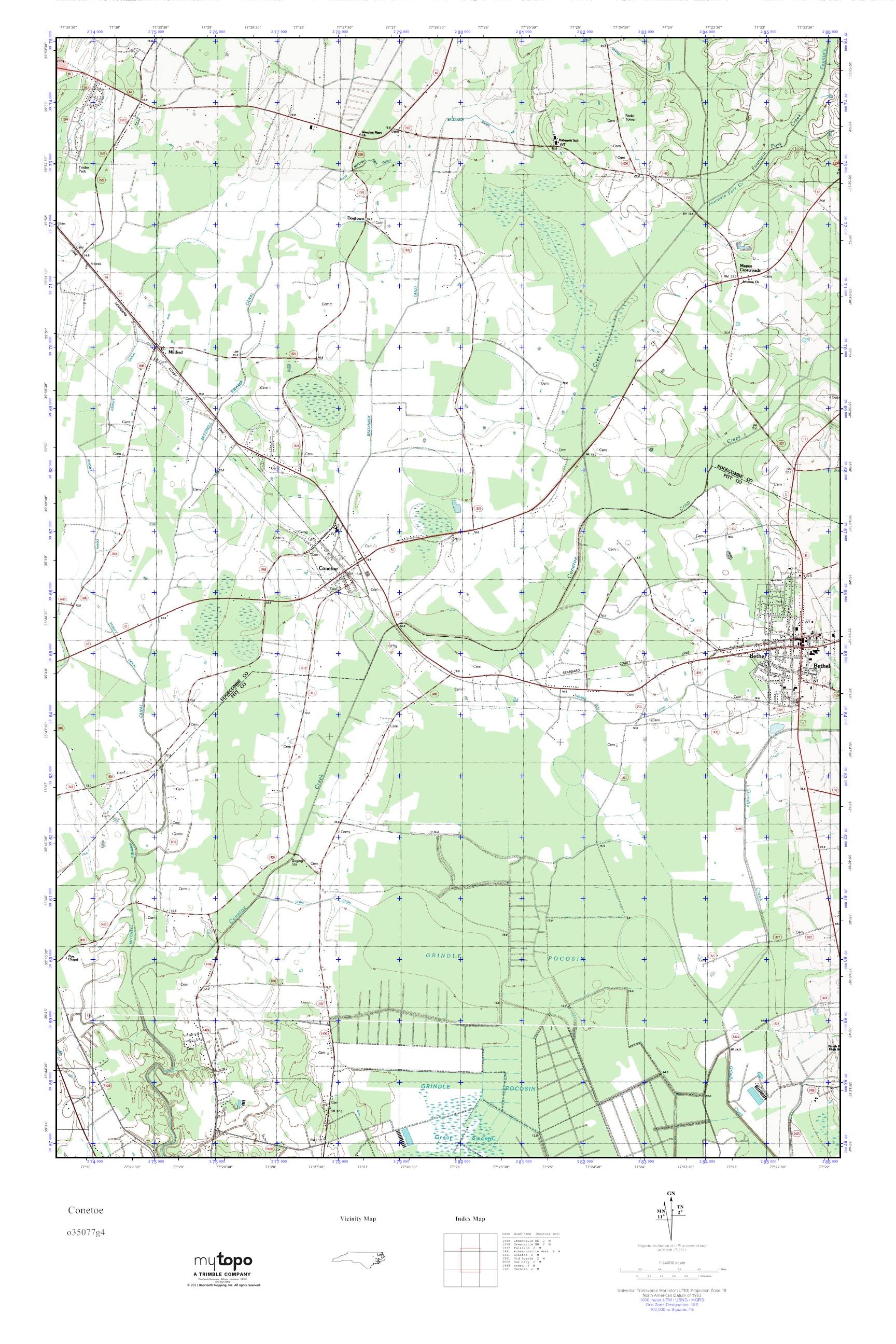 MyTopo North Carolina USGS Quad Topo Map