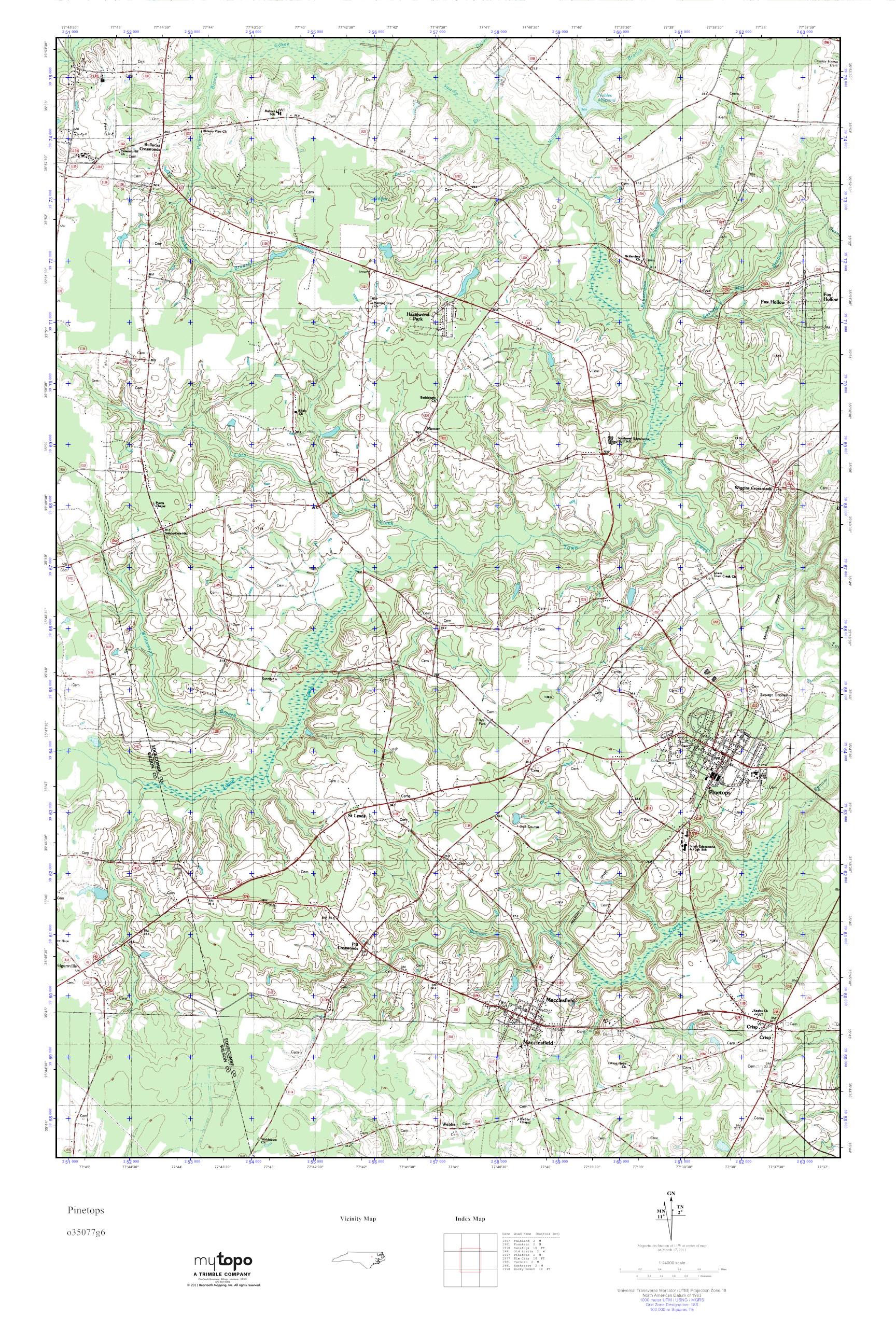 MyTopo North Carolina USGS Quad Topo Map