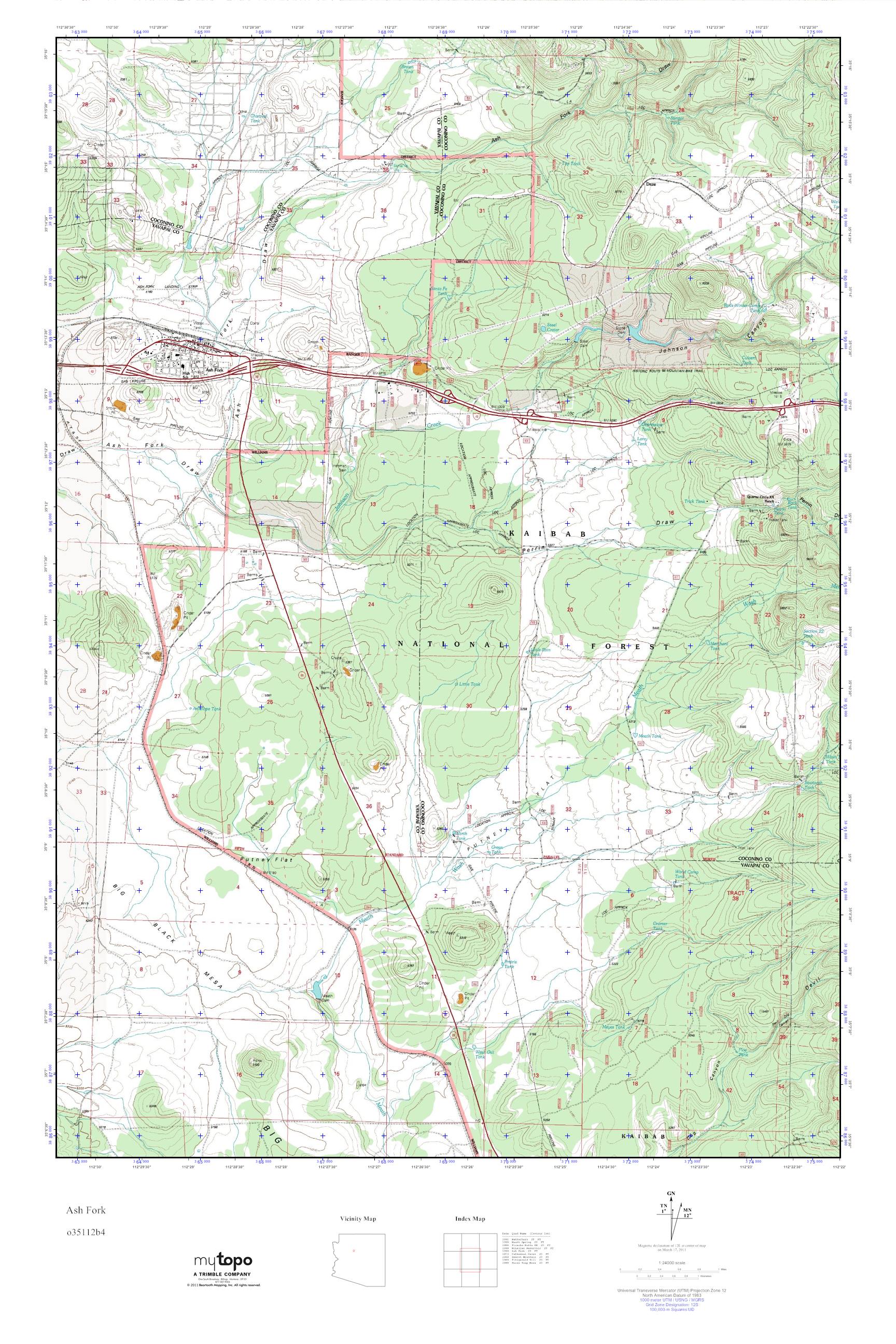 mytopo-ash-fork-arizona-usgs-quad-topo-map