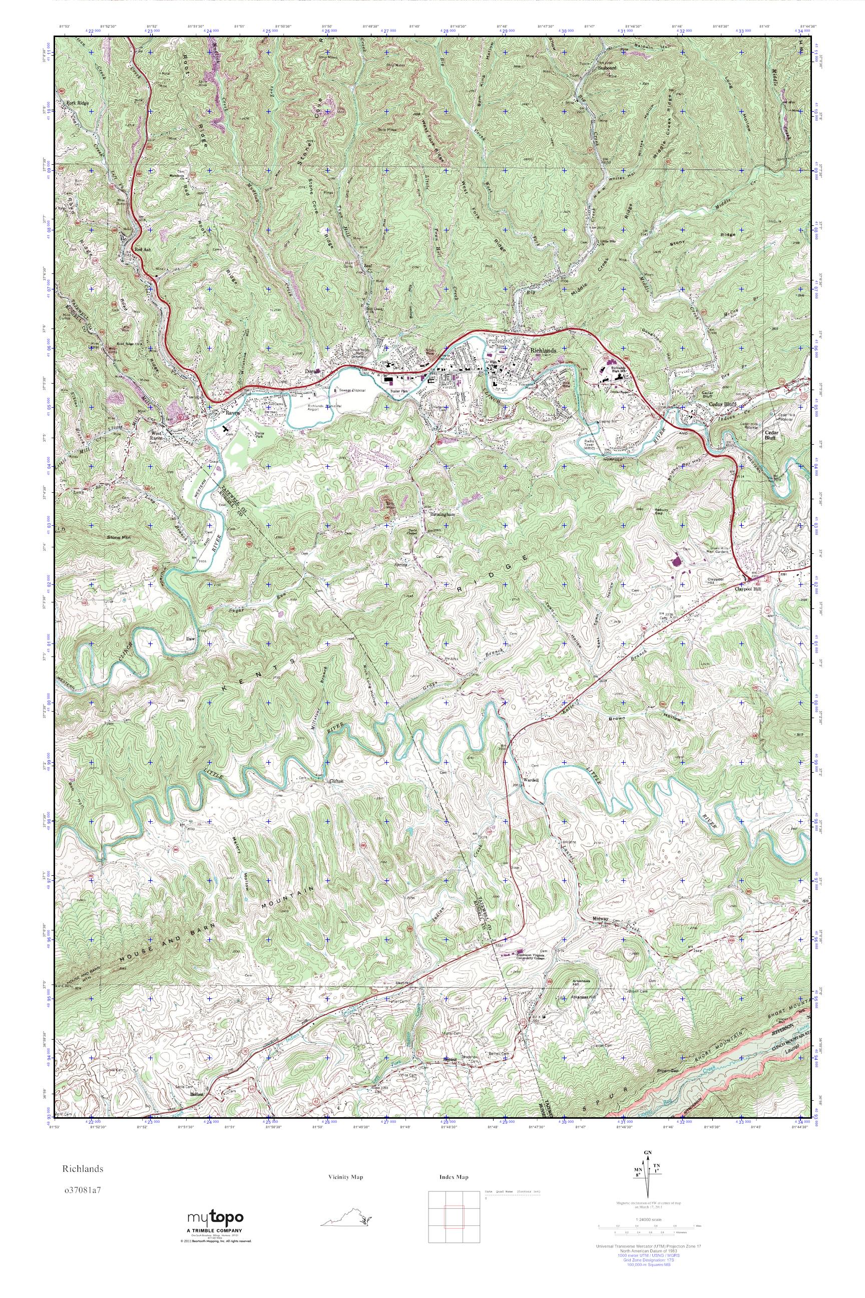 Map Of Richlands Virginia