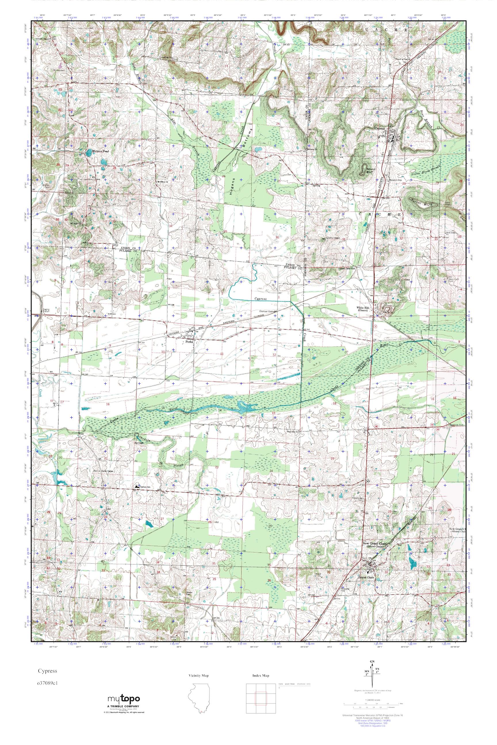 MyTopo Cypress, Illinois USGS Quad Topo Map