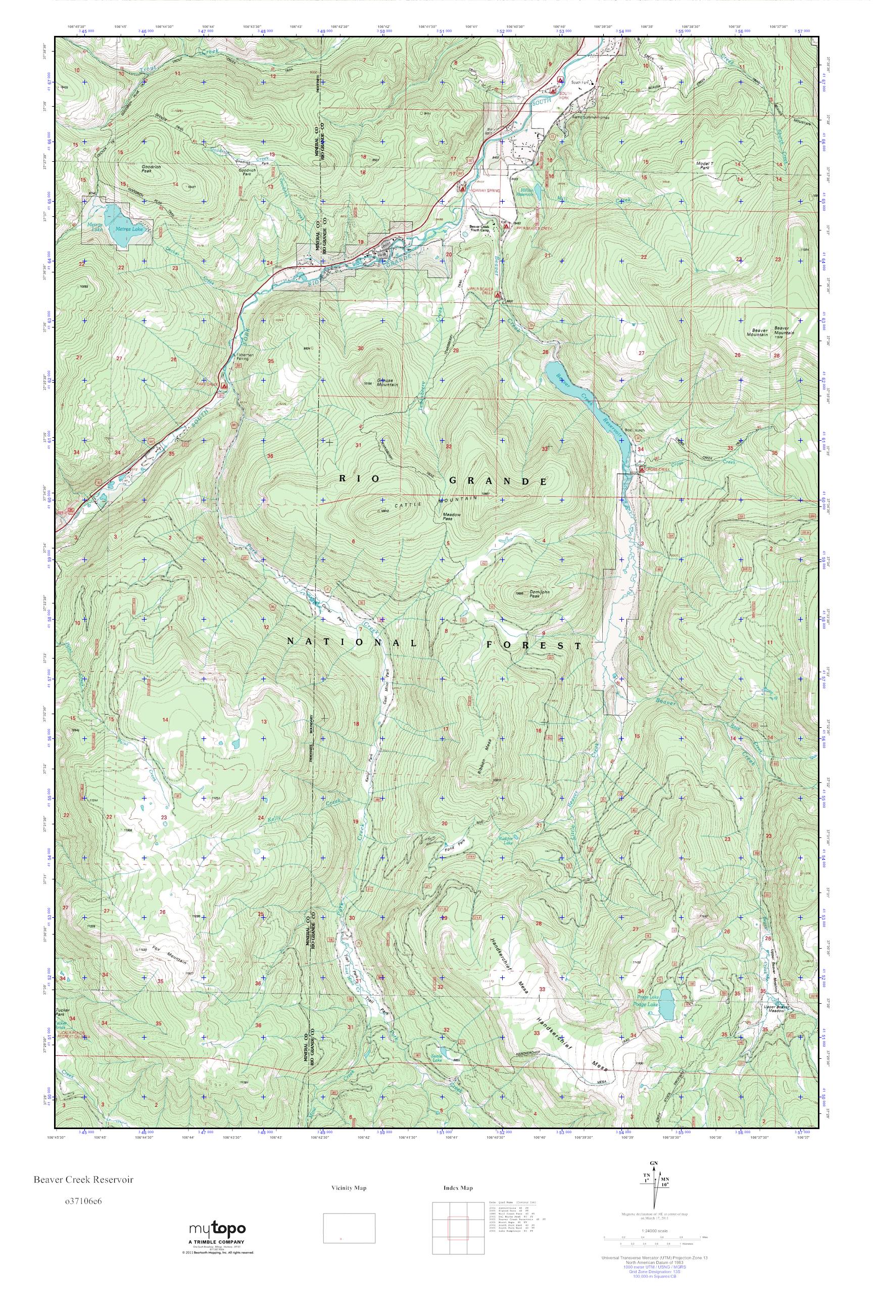 MyTopo Beaver Creek Reservoir - O37106e6 