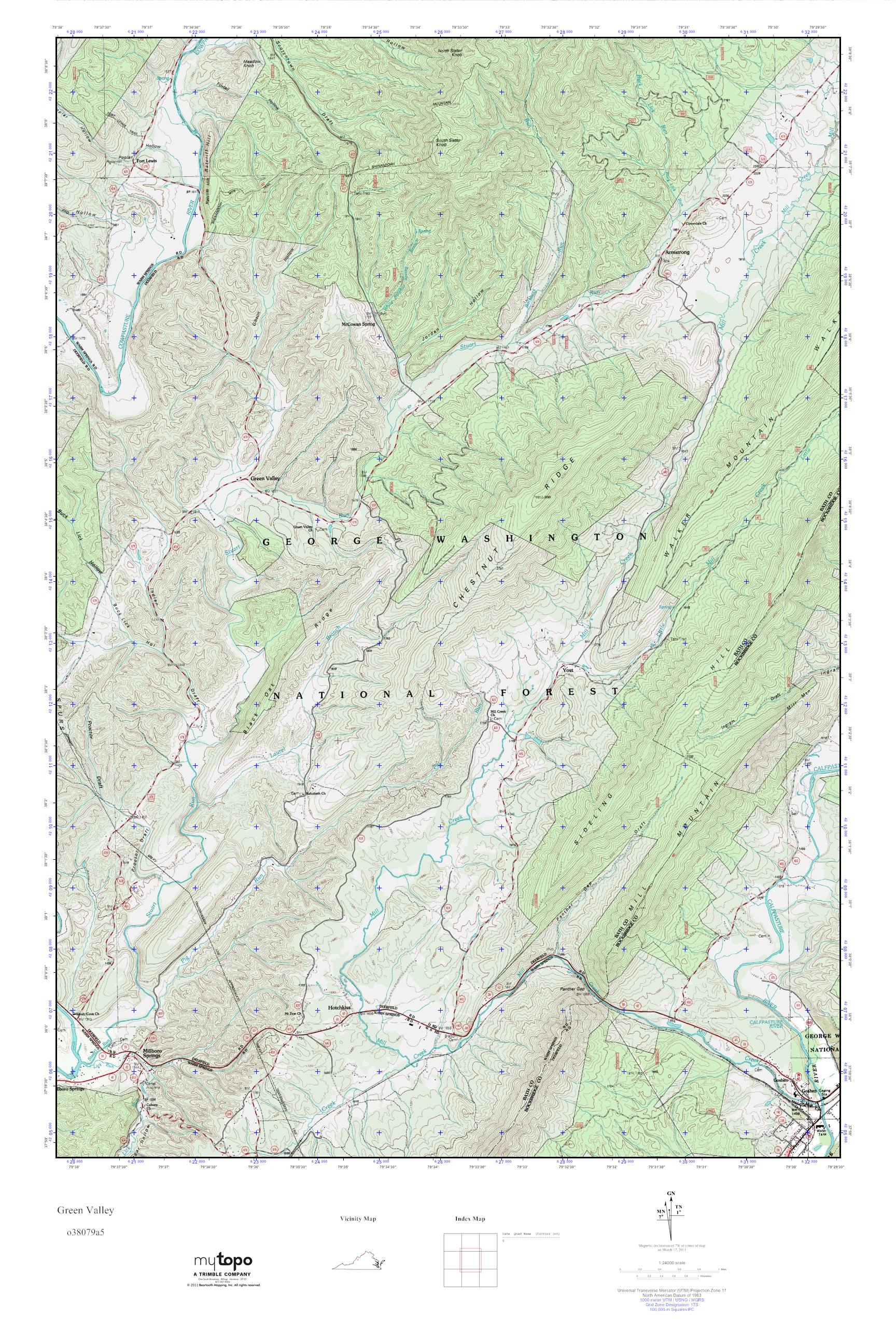 MyTopo Green Valley, Virginia USGS Quad Topo Map