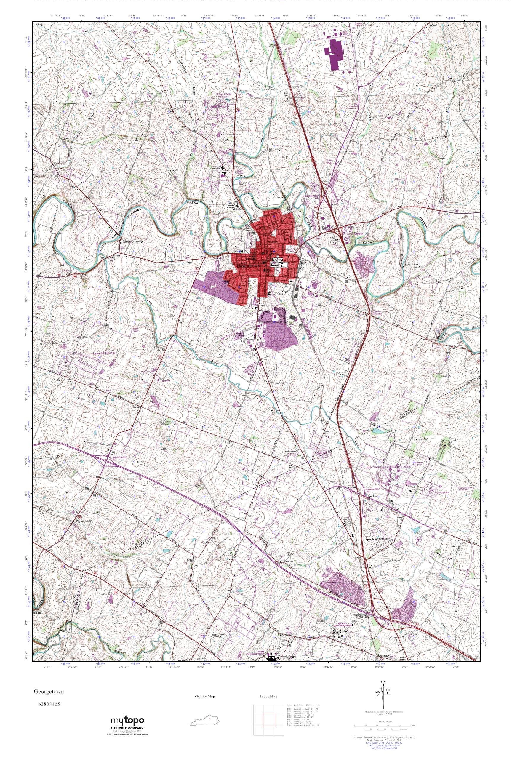 MyTopo Kentucky USGS Quad Topo Map