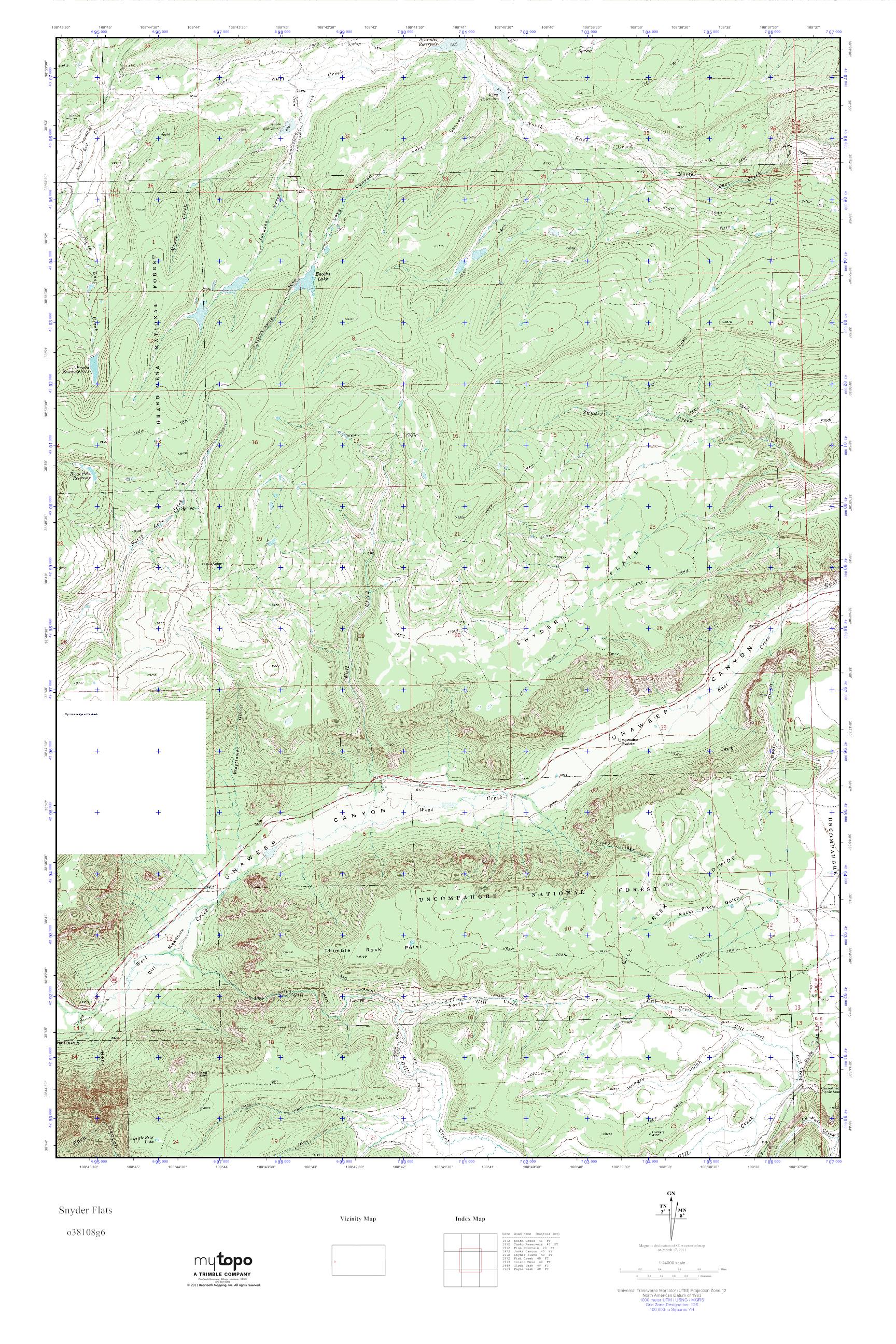 MyTopo Snyder Flats, Colorado USGS Quad Topo Map