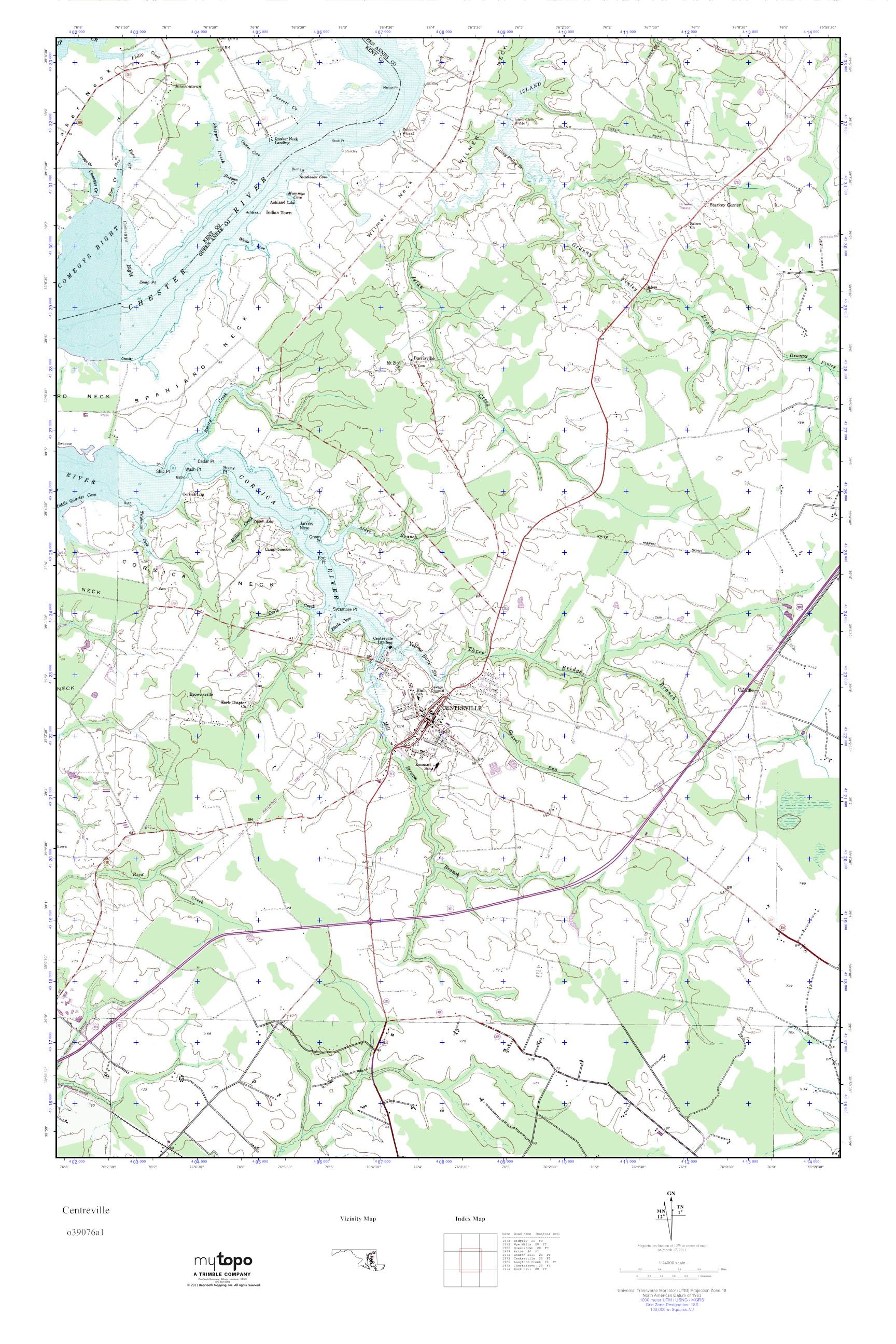 MyTopo Centreville, Maryland USGS Quad Topo Map