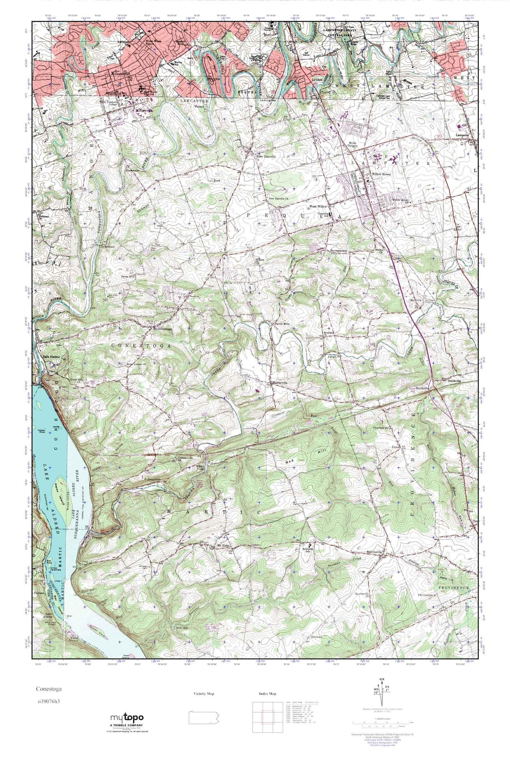 Conestoga Trail System Map at Carlos - O39076h3