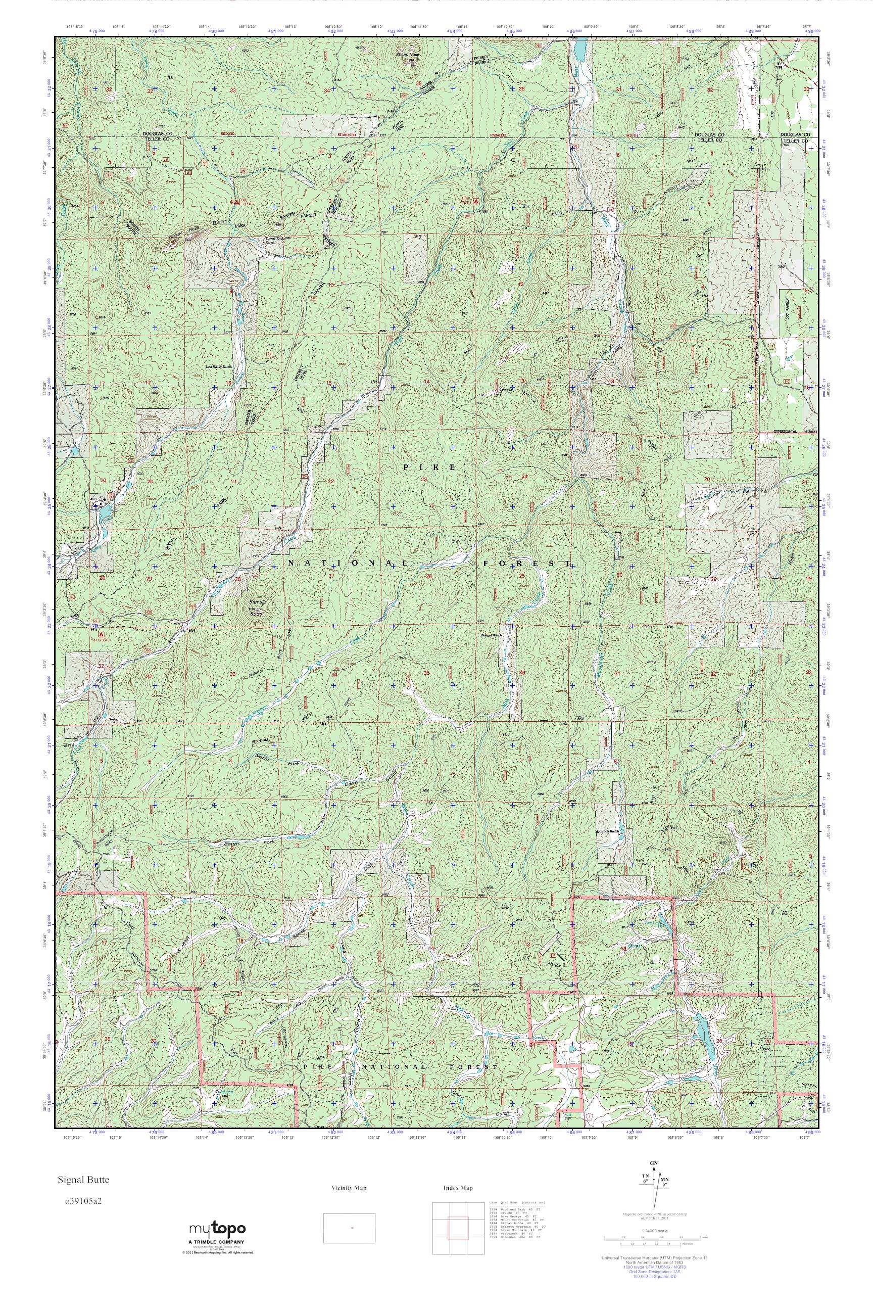 MyTopo Signal Butte, Colorado USGS Quad Topo Map