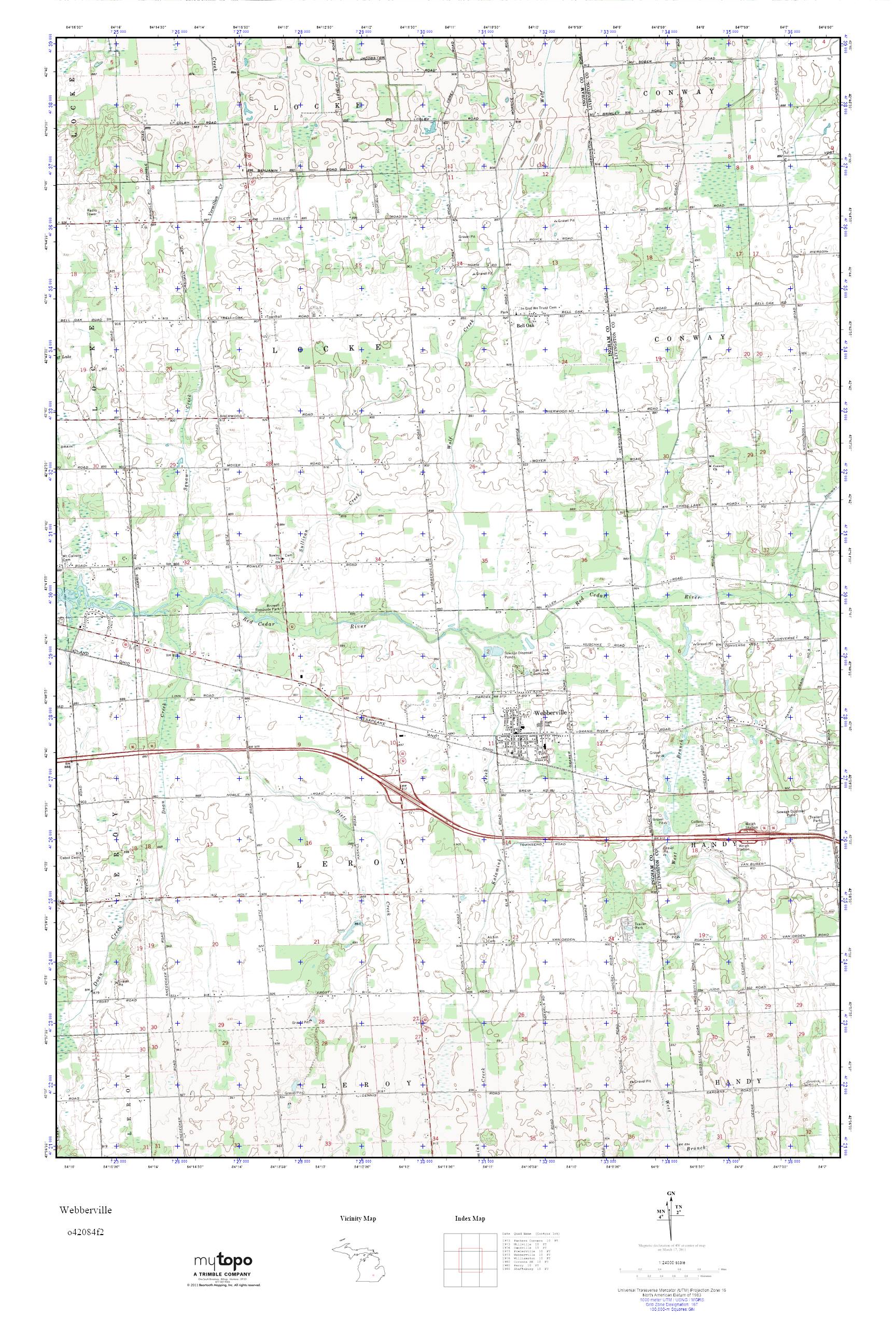 MyTopo berville, Michigan USGS Quad Topo Map