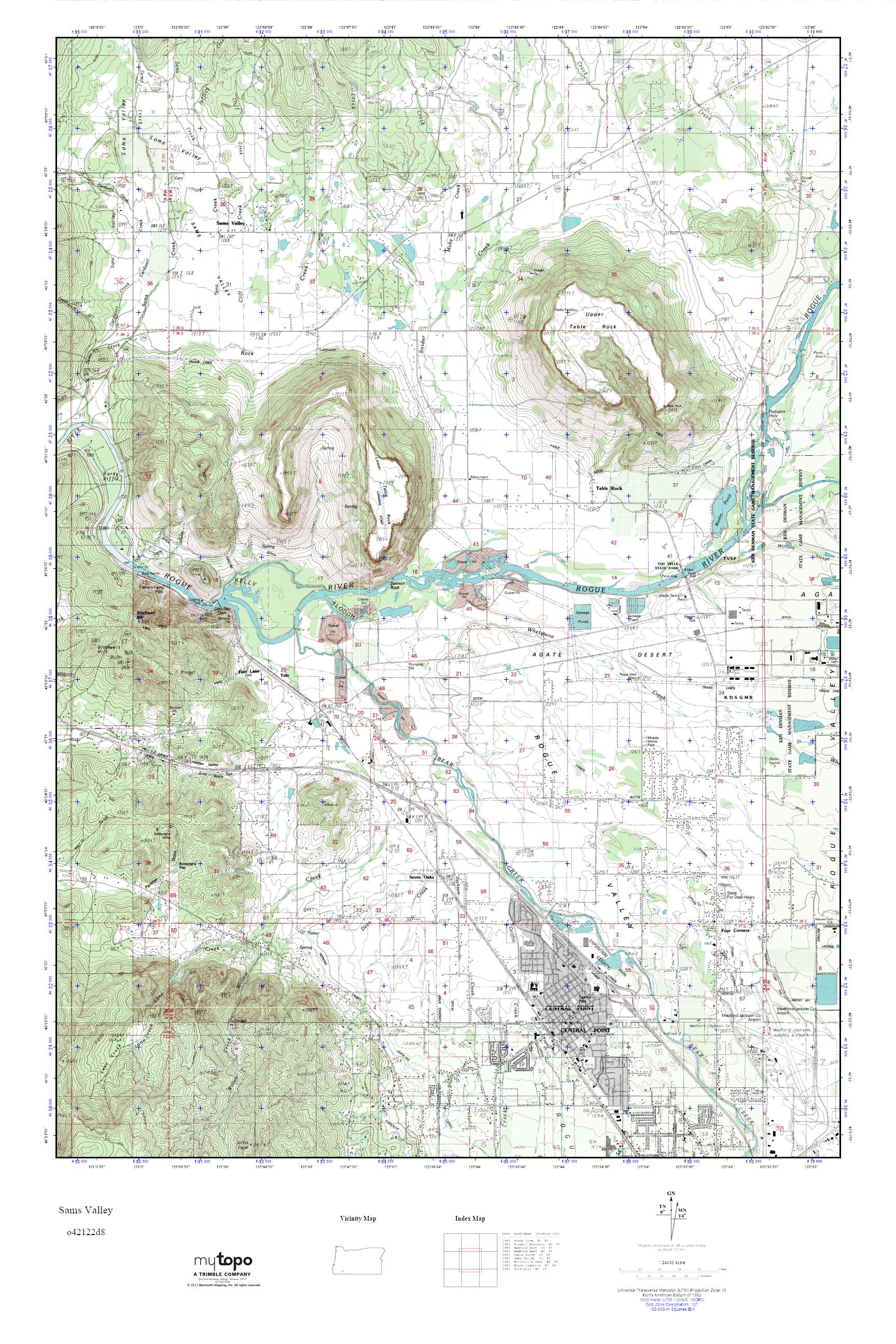 MyTopo Sams Valley, Oregon USGS Quad Topo Map