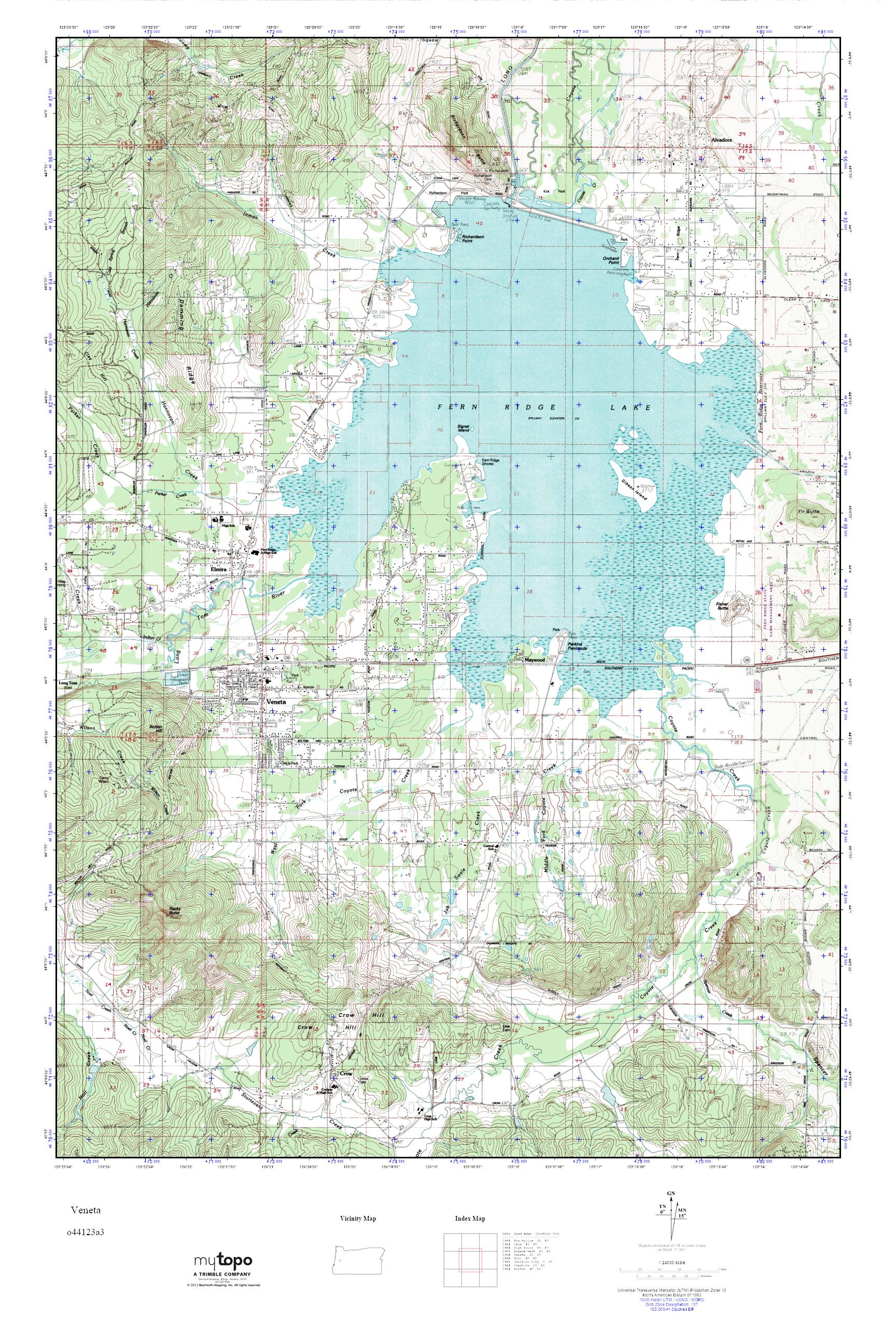 MyTopo Oregon USGS Quad Topo Map